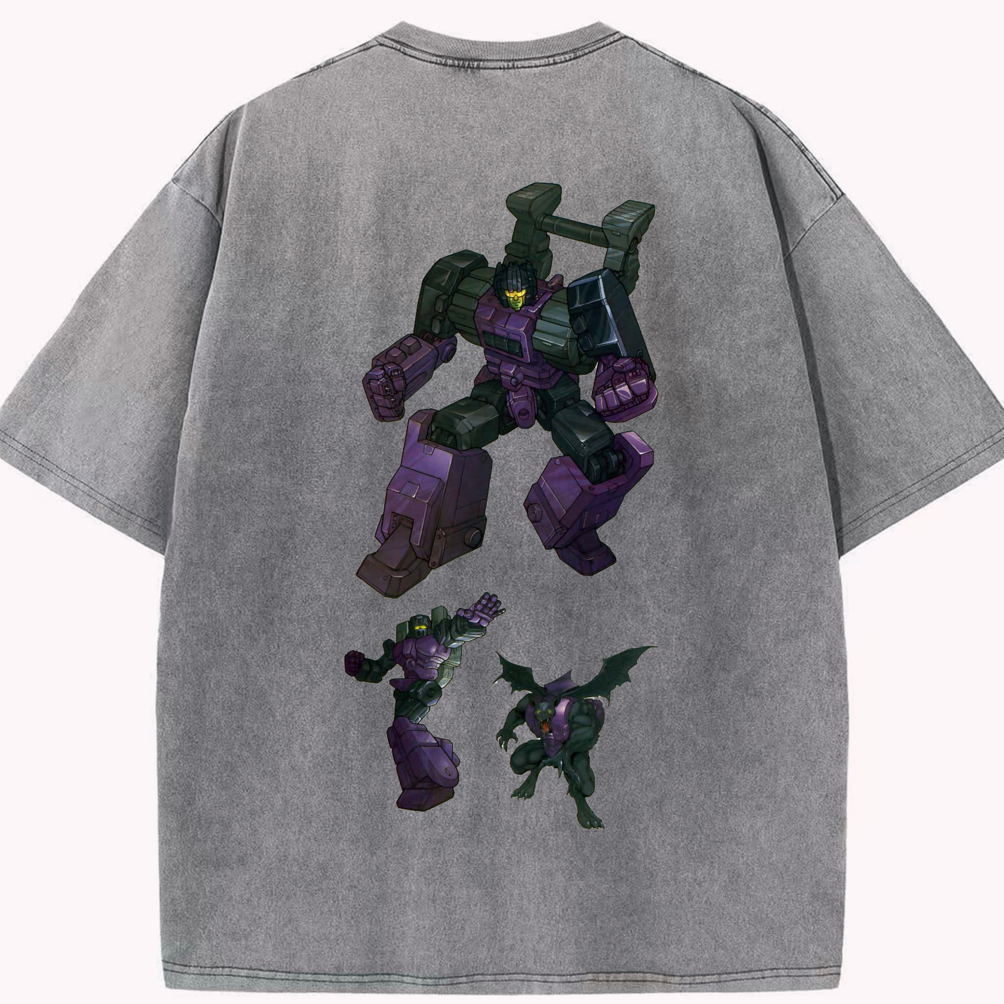 （画像用）  綿100% ヴィンテージ風 半袖Tシャツ（背面プリント）