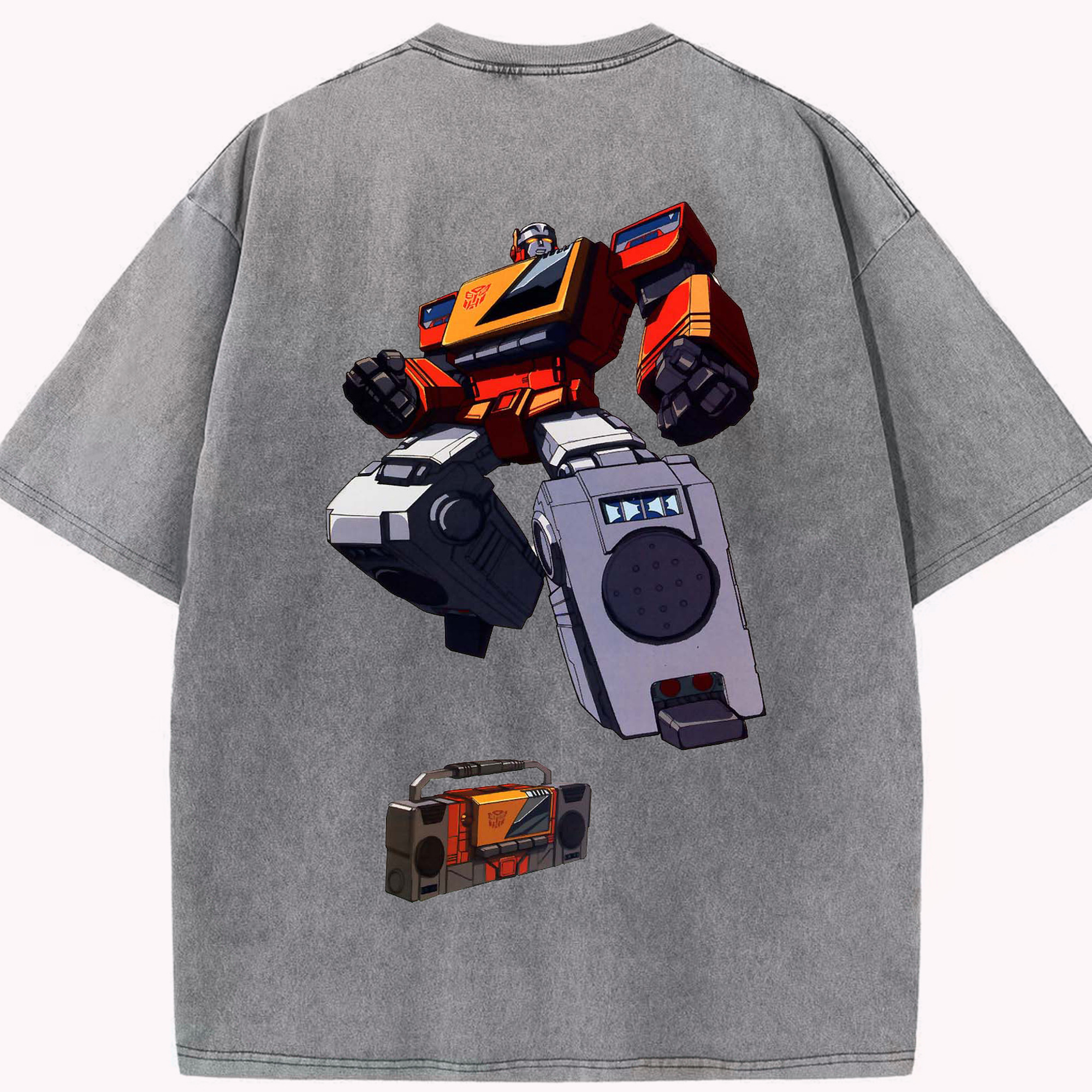 （画像用）  綿100% ヴィンテージ風 半袖Tシャツ（背面プリント）