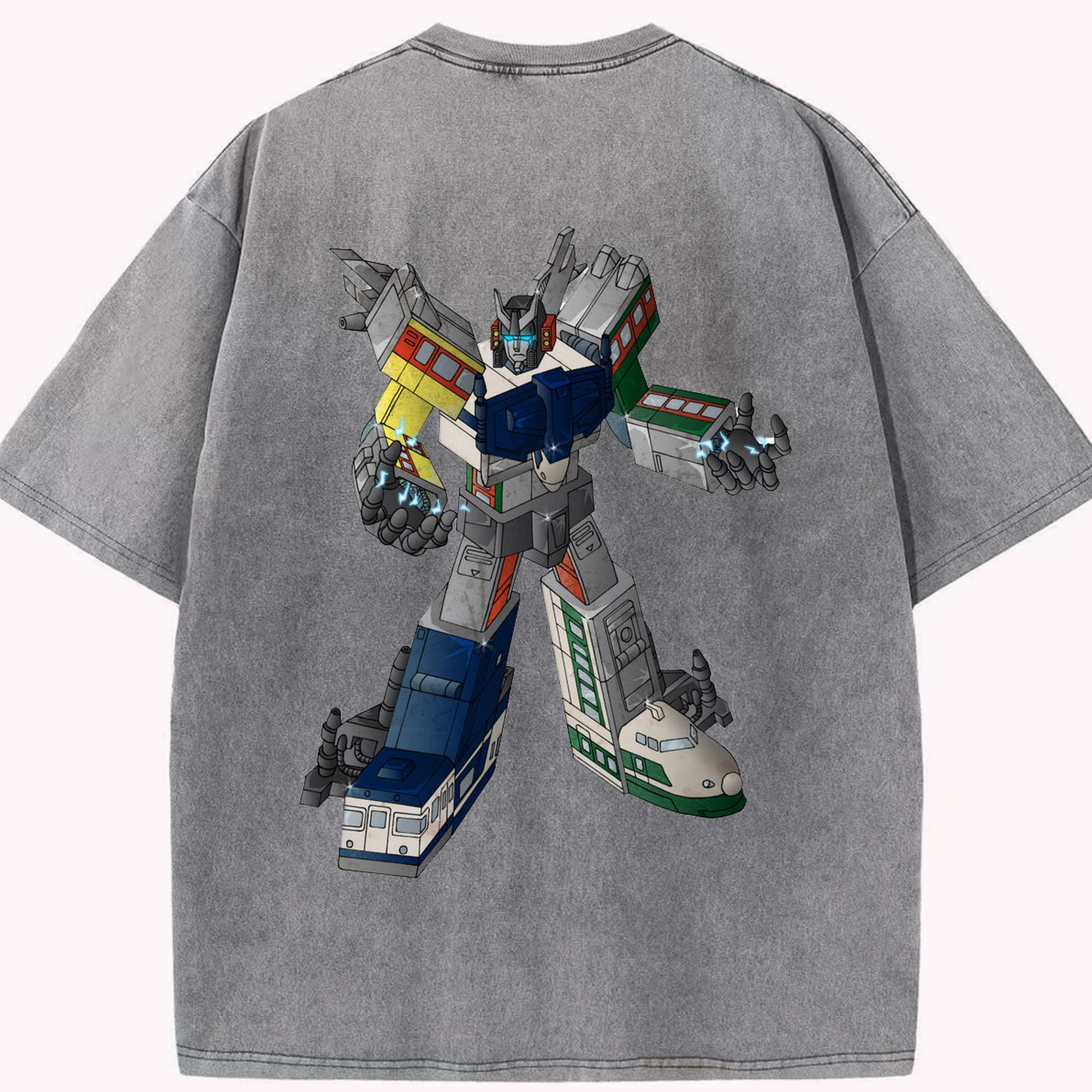 （画像用）  綿100% ヴィンテージ風 半袖Tシャツ（背面プリント）