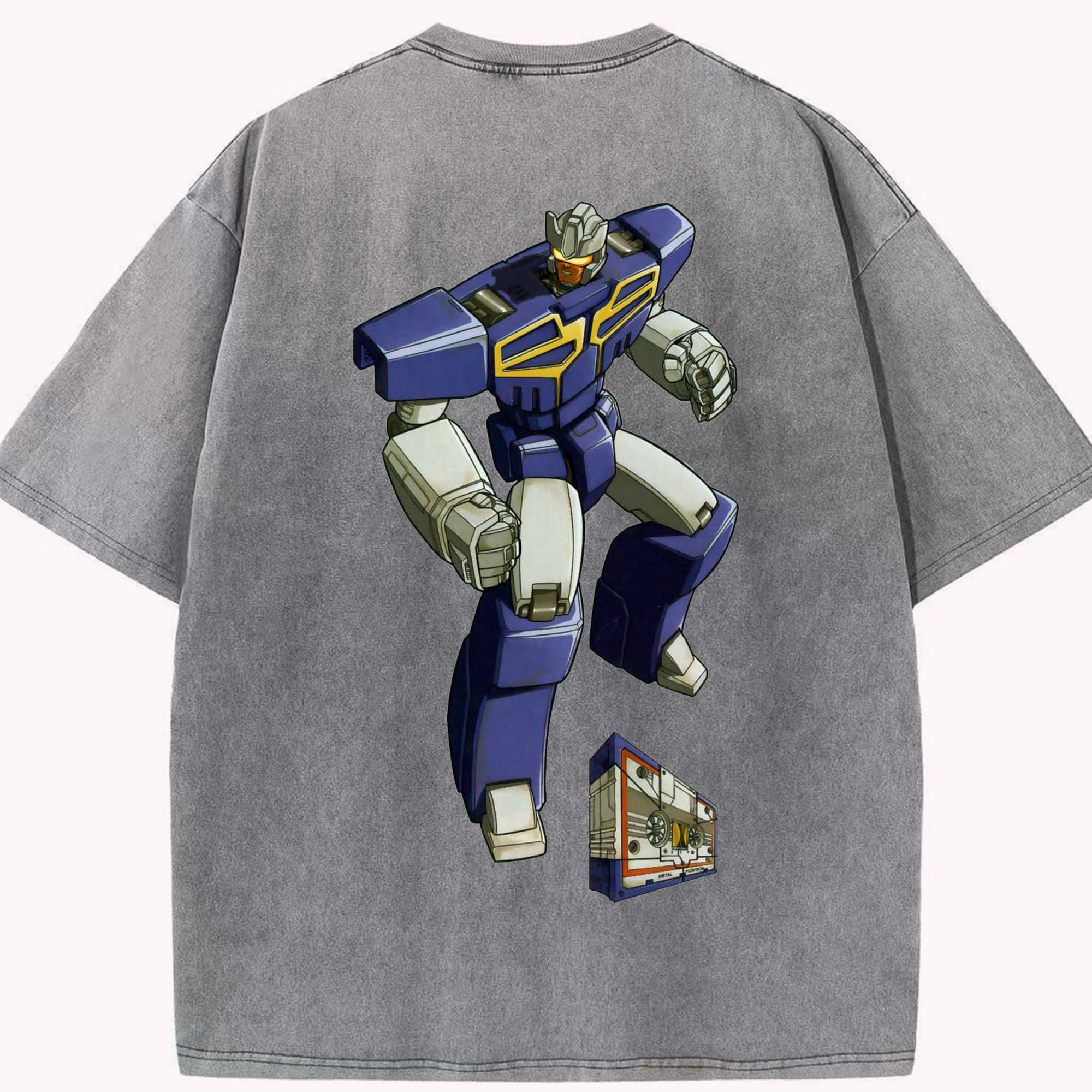 （画像用）  綿100% ヴィンテージ風 半袖Tシャツ（背面プリント）