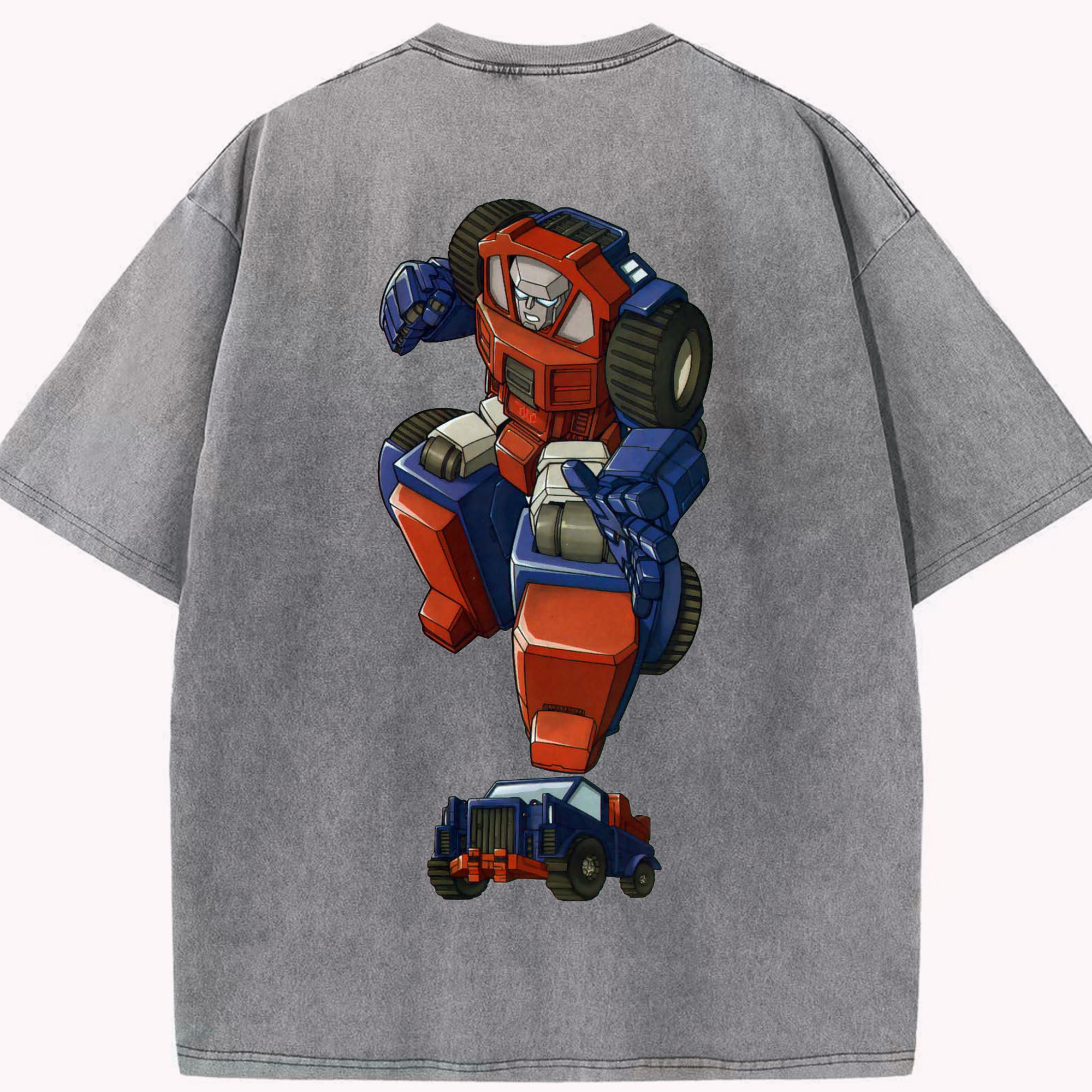 （画像用）  綿100% ヴィンテージ風 半袖Tシャツ（背面プリント）