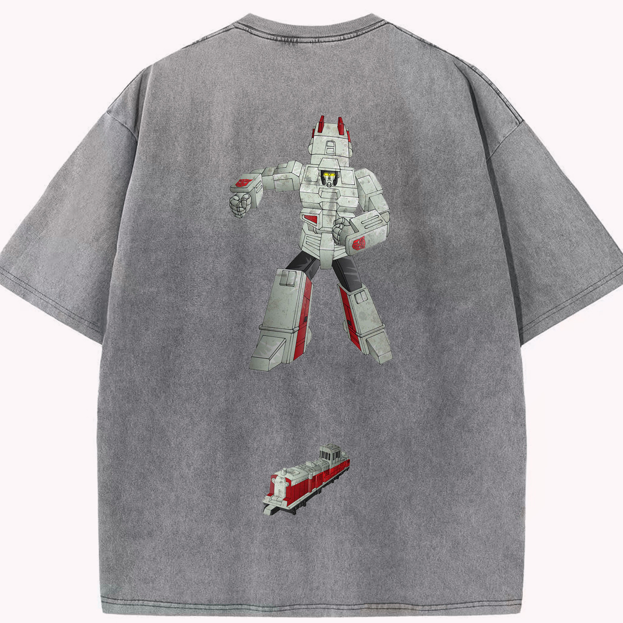 （画像用）  綿100% ヴィンテージ風 半袖Tシャツ（背面プリント）