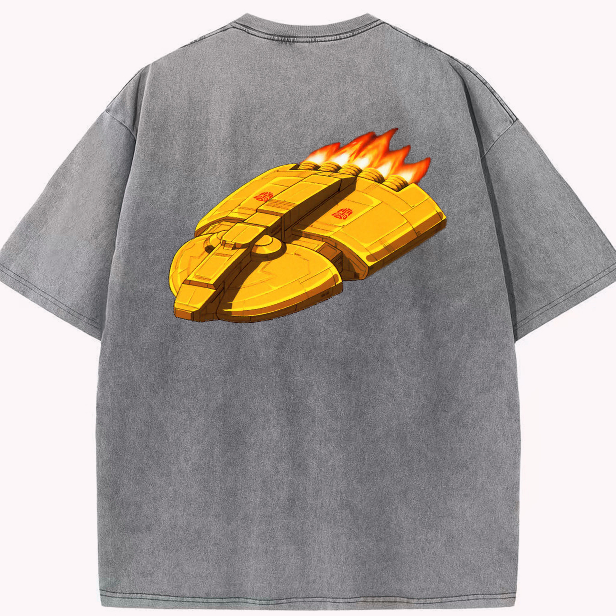 （画像用）  綿100% ヴィンテージ風 半袖Tシャツ（背面プリント）