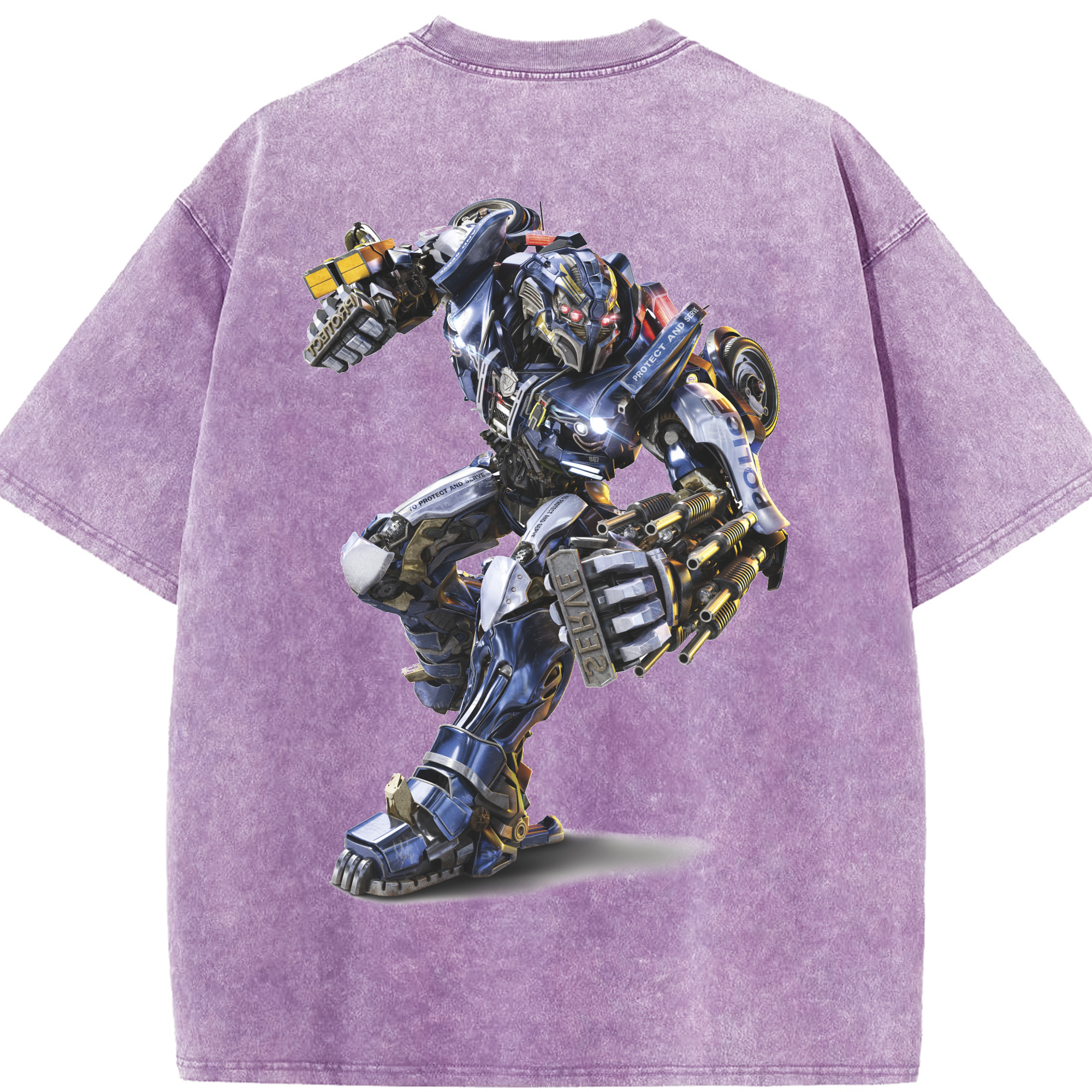 （画像用）  綿100% ヴィンテージ風 半袖Tシャツ（背面プリント）
