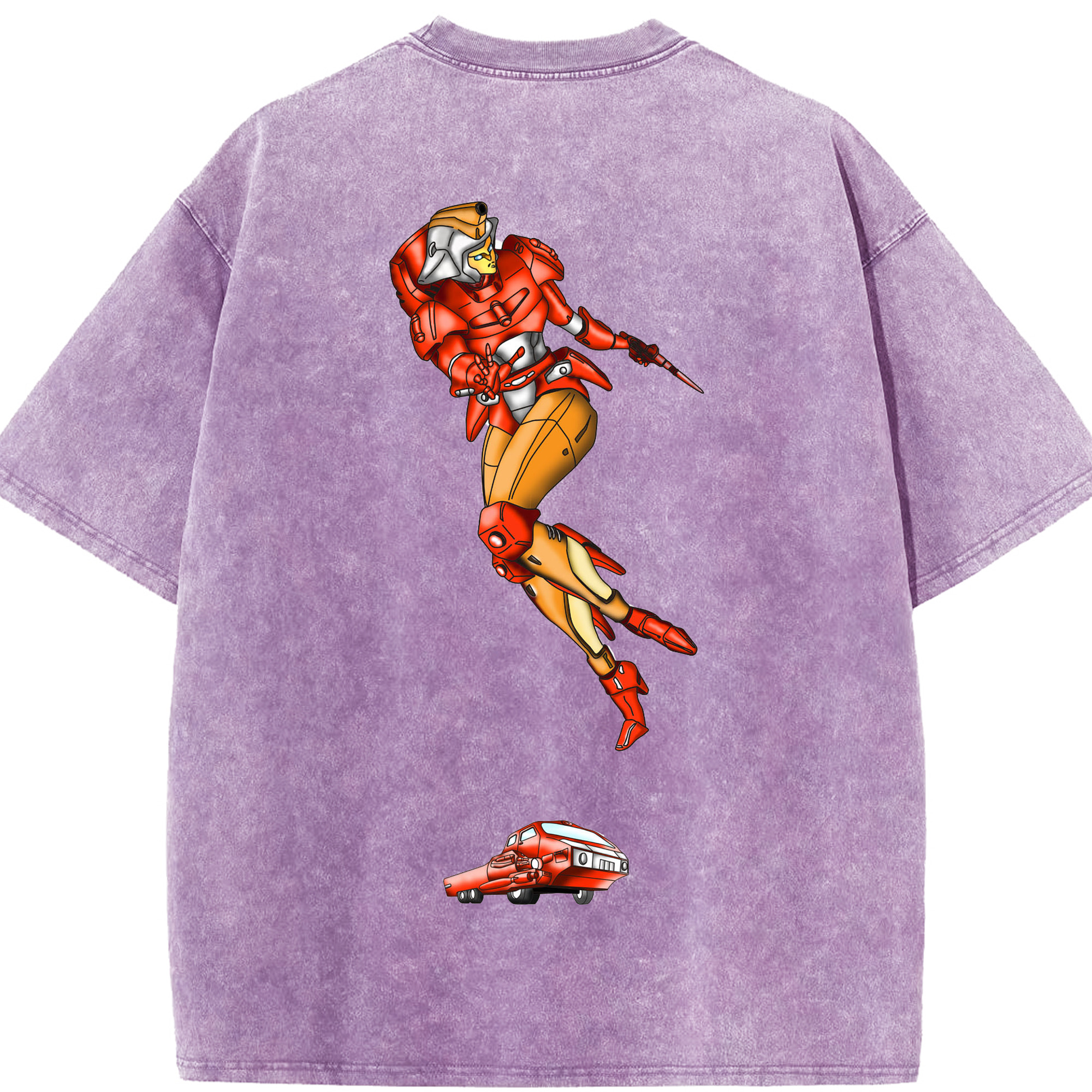 （画像用）  綿100% ヴィンテージ風 半袖Tシャツ（背面プリント）