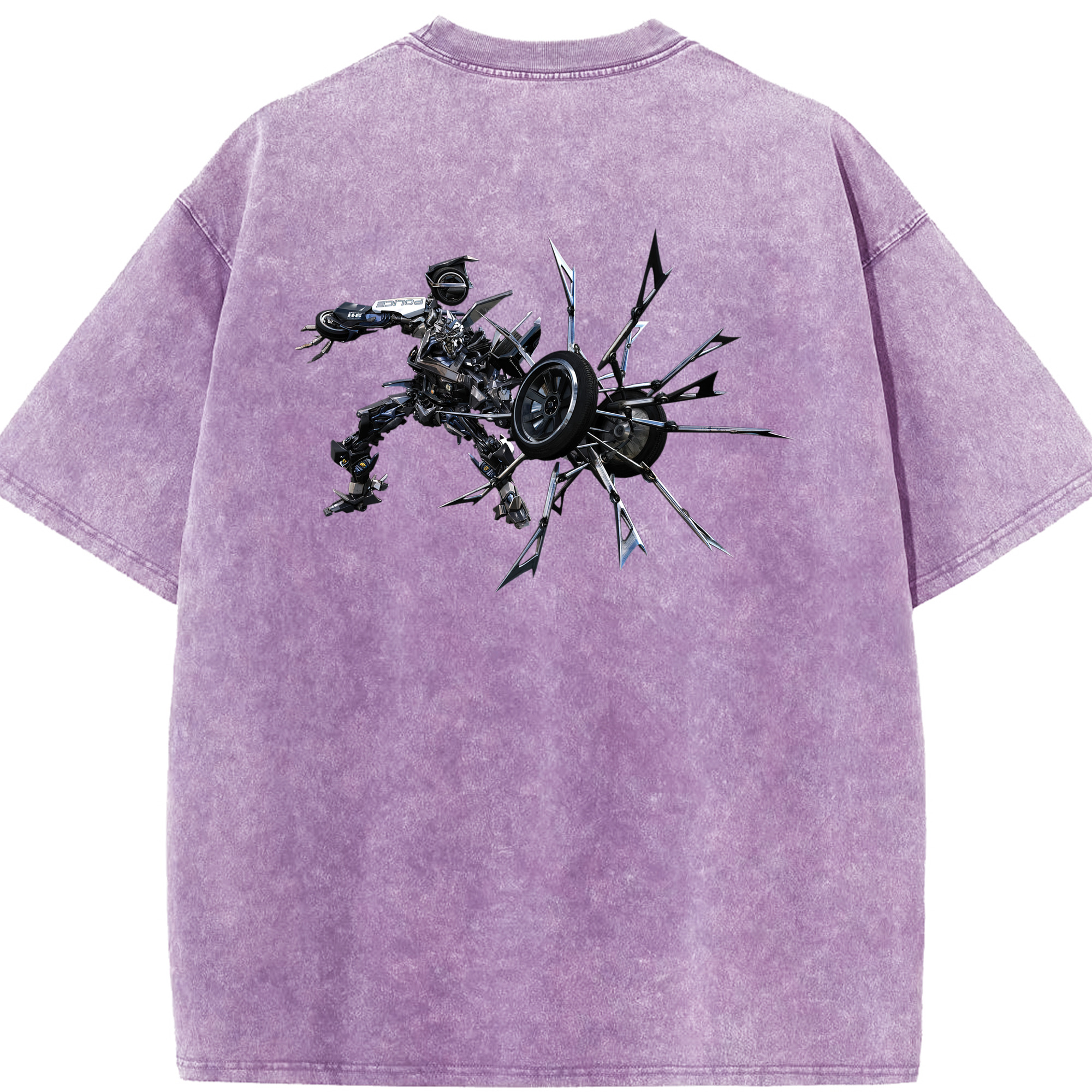 （画像用）  綿100% ヴィンテージ風 半袖Tシャツ（背面プリント）