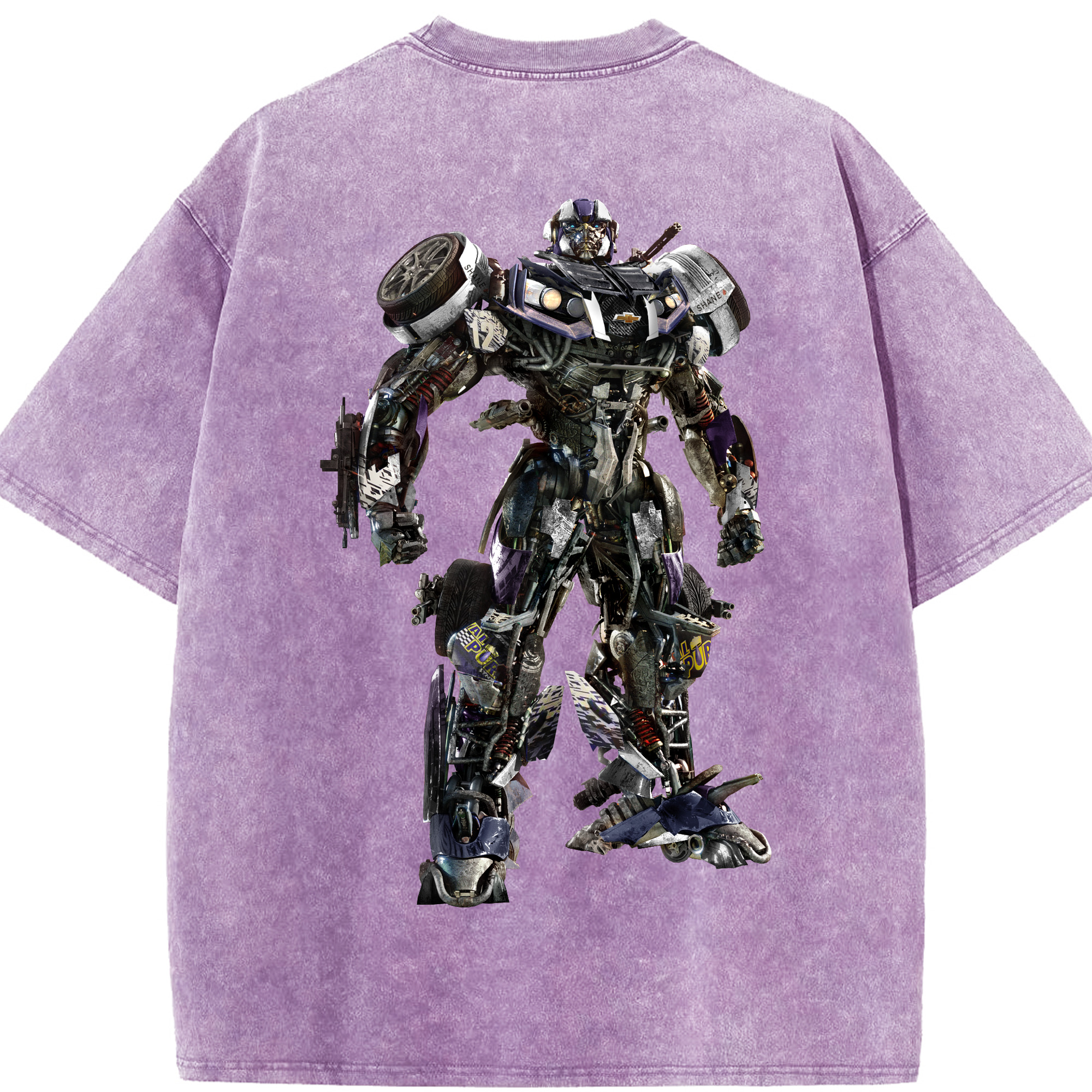 （画像用）  綿100% ヴィンテージ風 半袖Tシャツ（背面プリント）