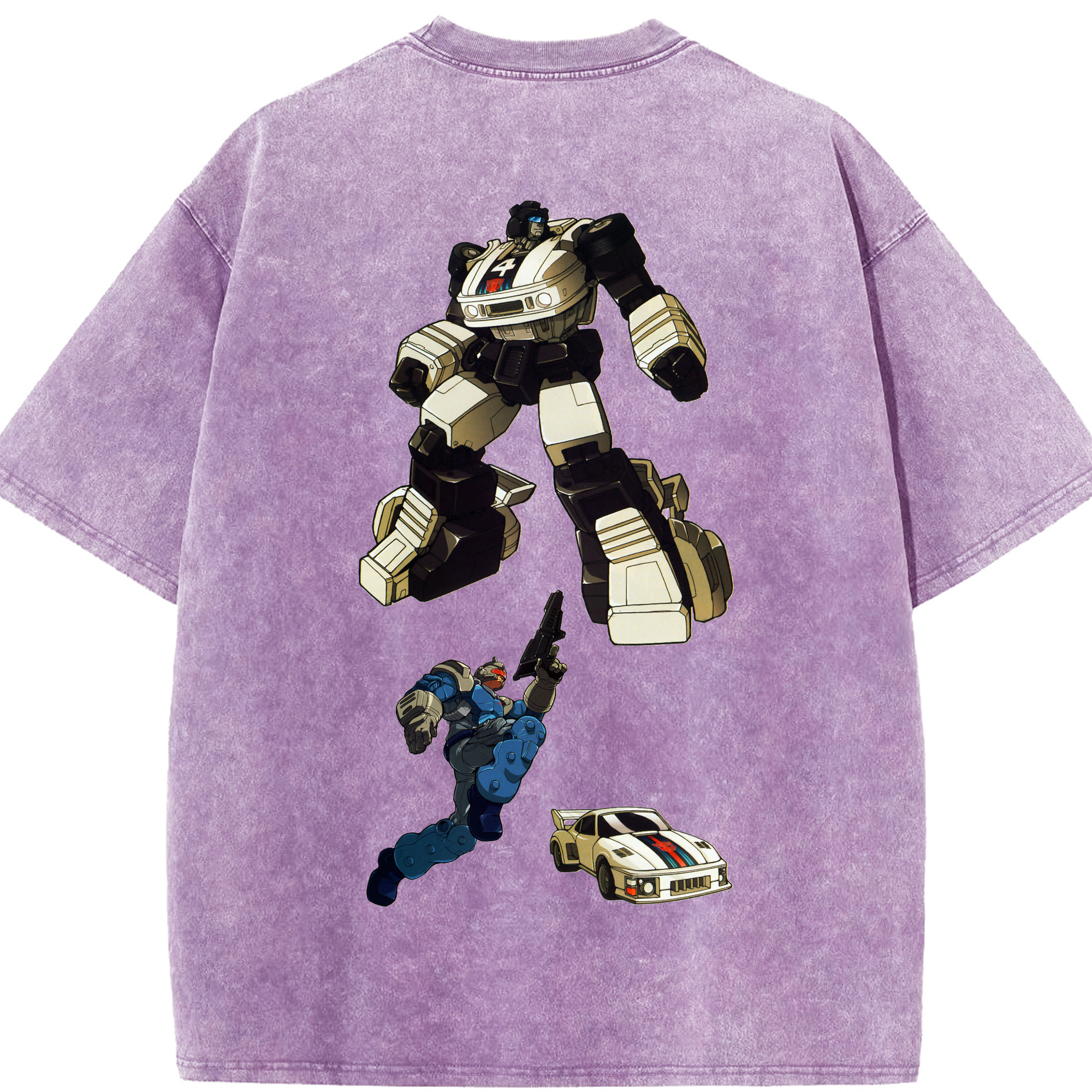 （画像用）  綿100% ヴィンテージ風 半袖Tシャツ（背面プリント）