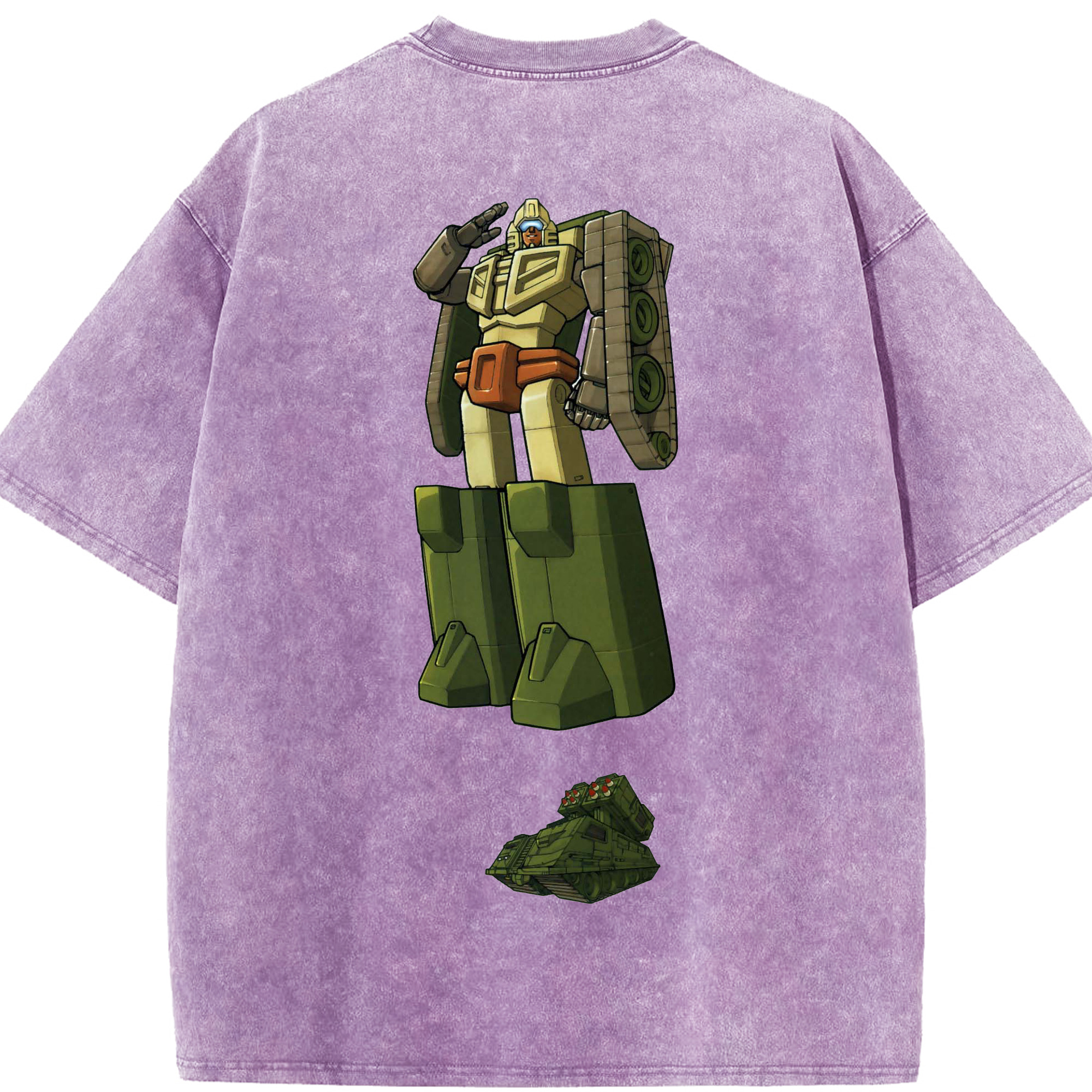 （画像用）  綿100% ヴィンテージ風 半袖Tシャツ（背面プリント）
