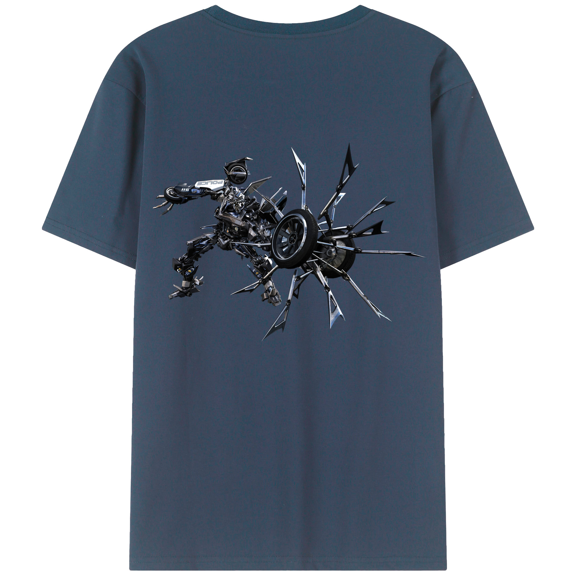 （画像用）  綿100％ メンズ半袖Tシャツ（バックプリント） 通気性