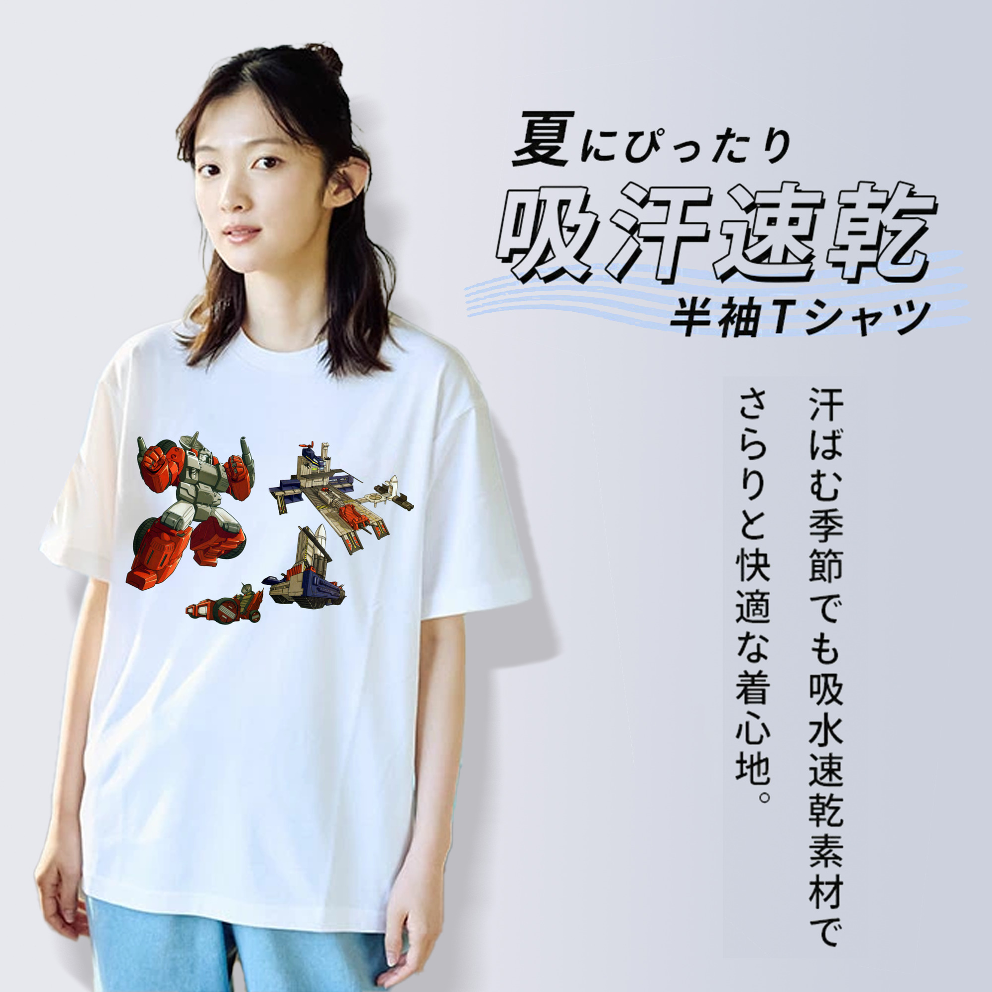  レディースカジュアルプリントTシャツ（綿100％）