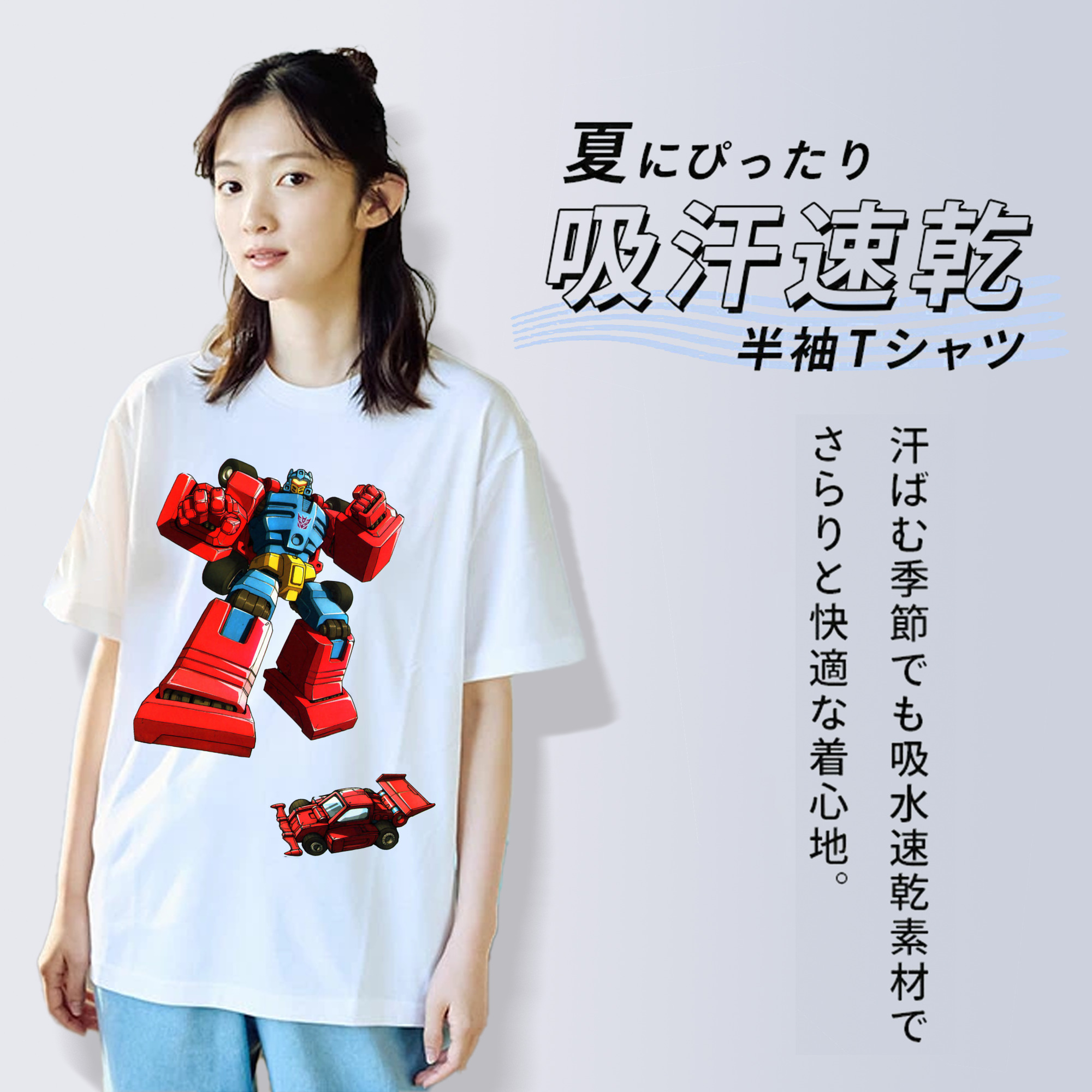  レディースカジュアルプリントTシャツ（綿100％）
