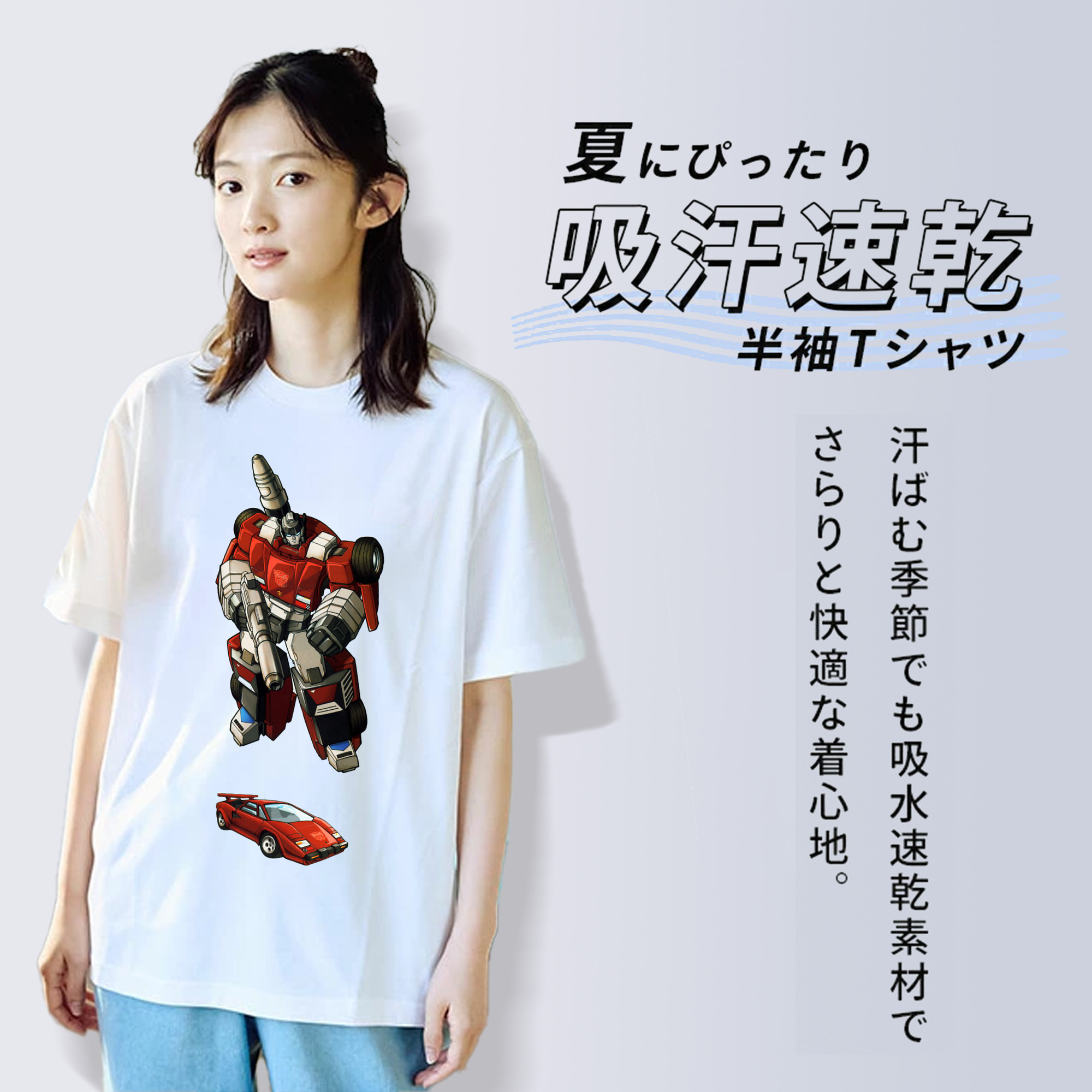  レディースカジュアルプリントTシャツ（綿100％）