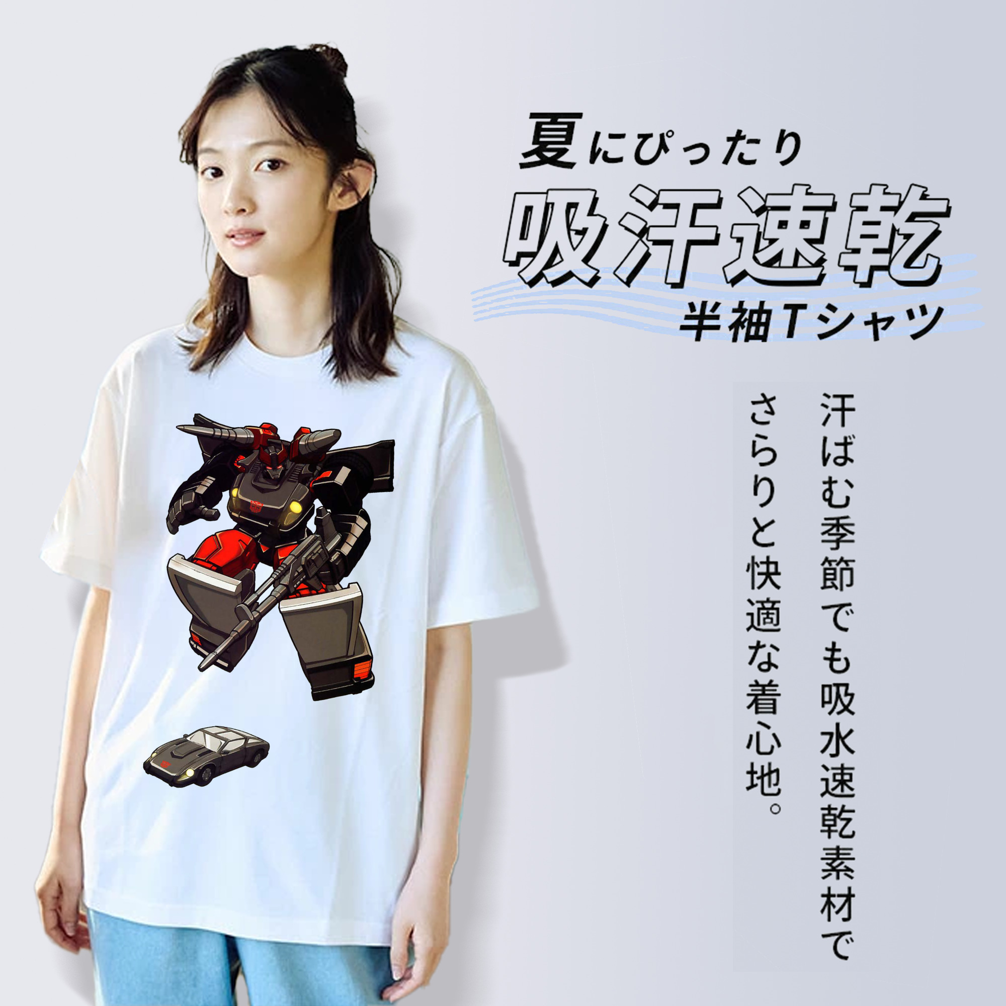  レディースカジュアルプリントTシャツ（綿100％）