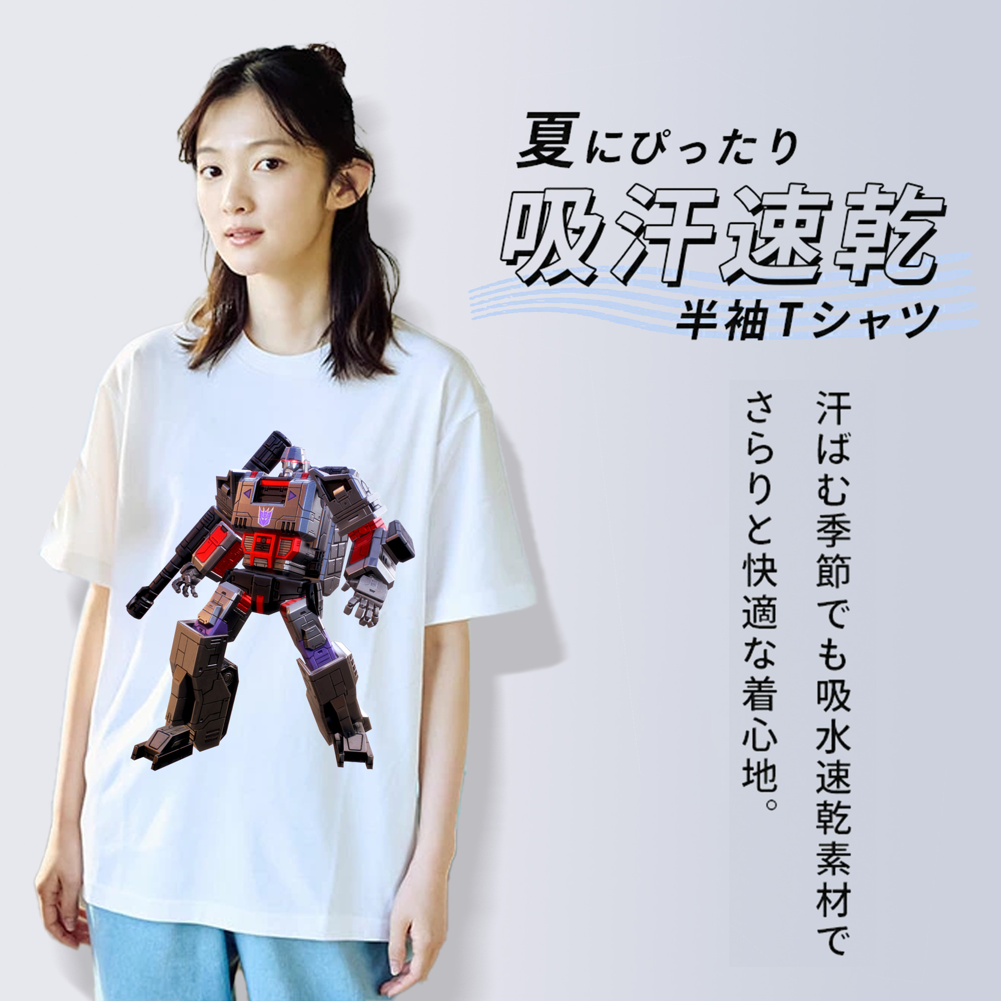  レディースカジュアルプリントTシャツ（綿100％）