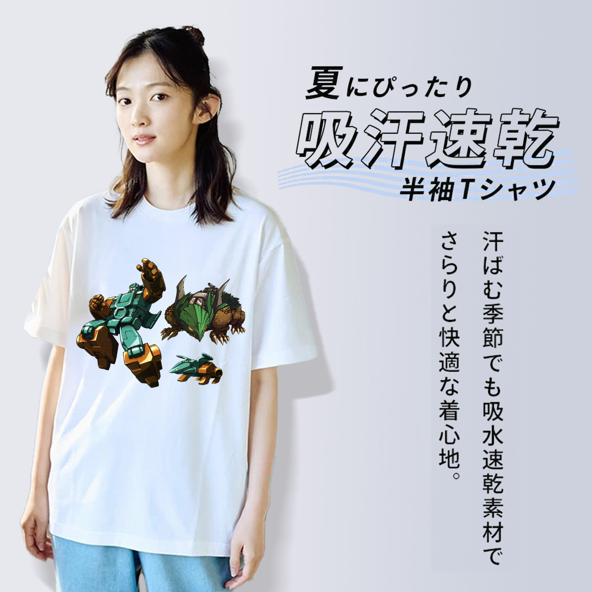  レディースカジュアルプリントTシャツ（綿100％）