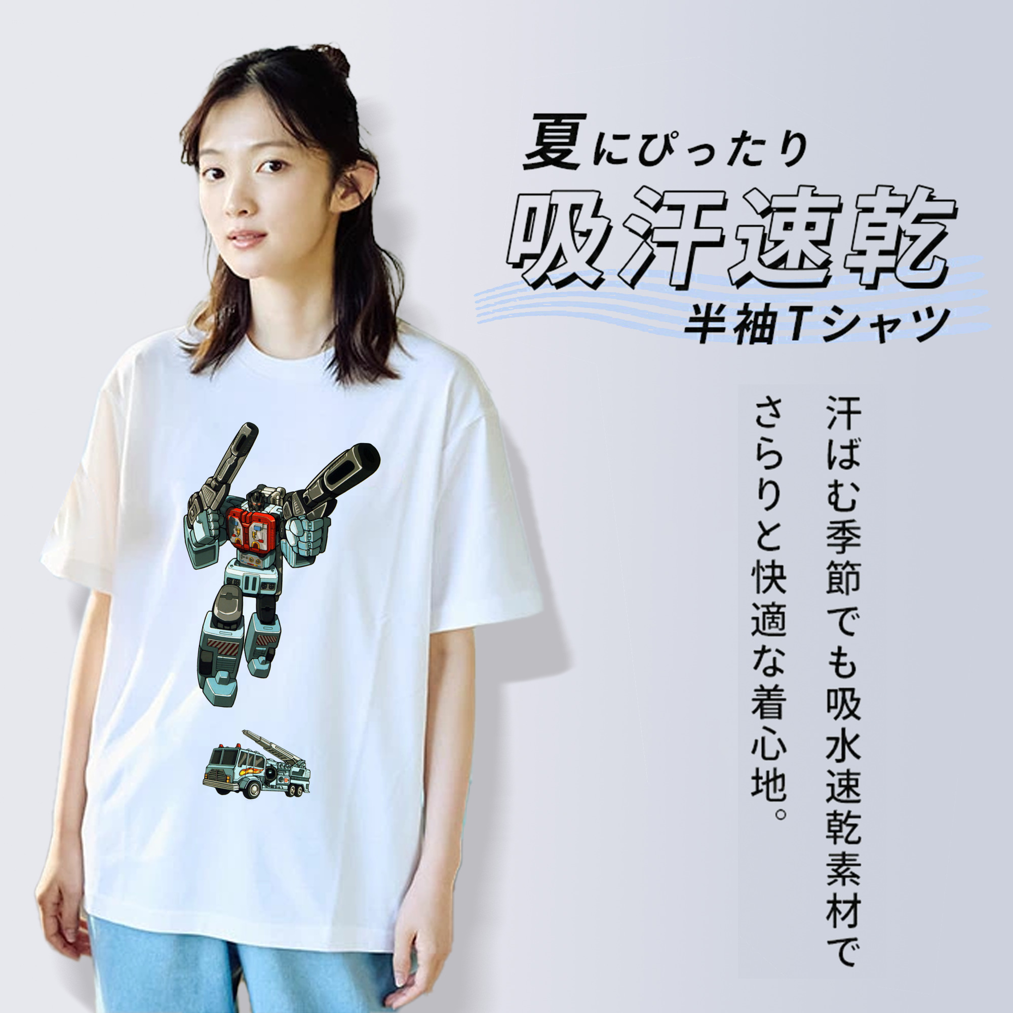  レディースカジュアルプリントTシャツ（綿100％）