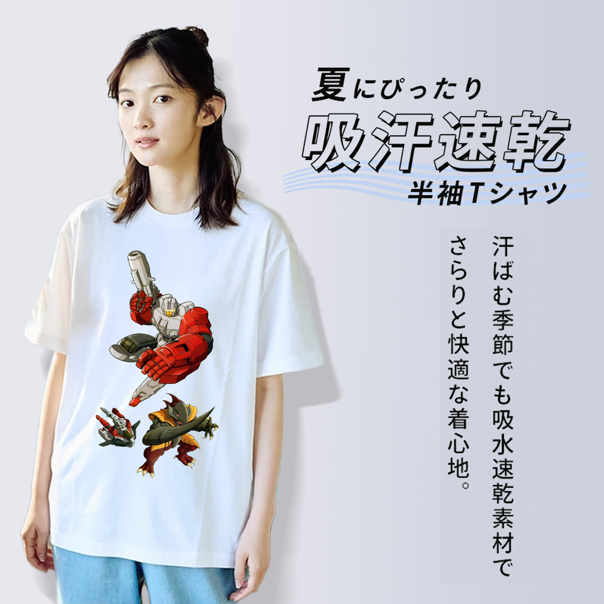  レディースカジュアルプリントTシャツ（綿100％）