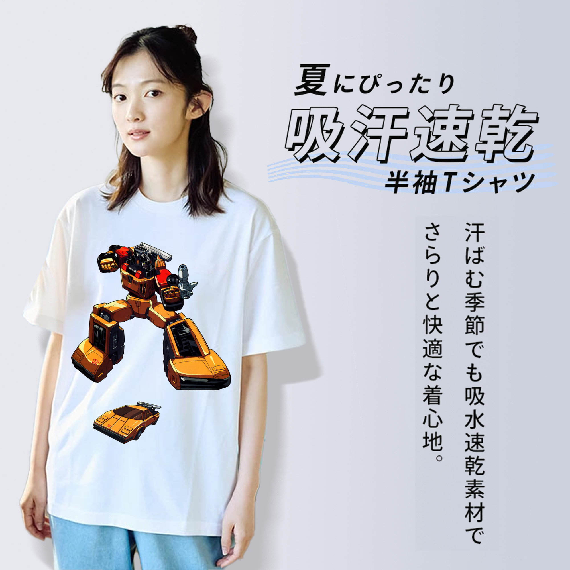  レディースカジュアルプリントTシャツ（綿100％）
