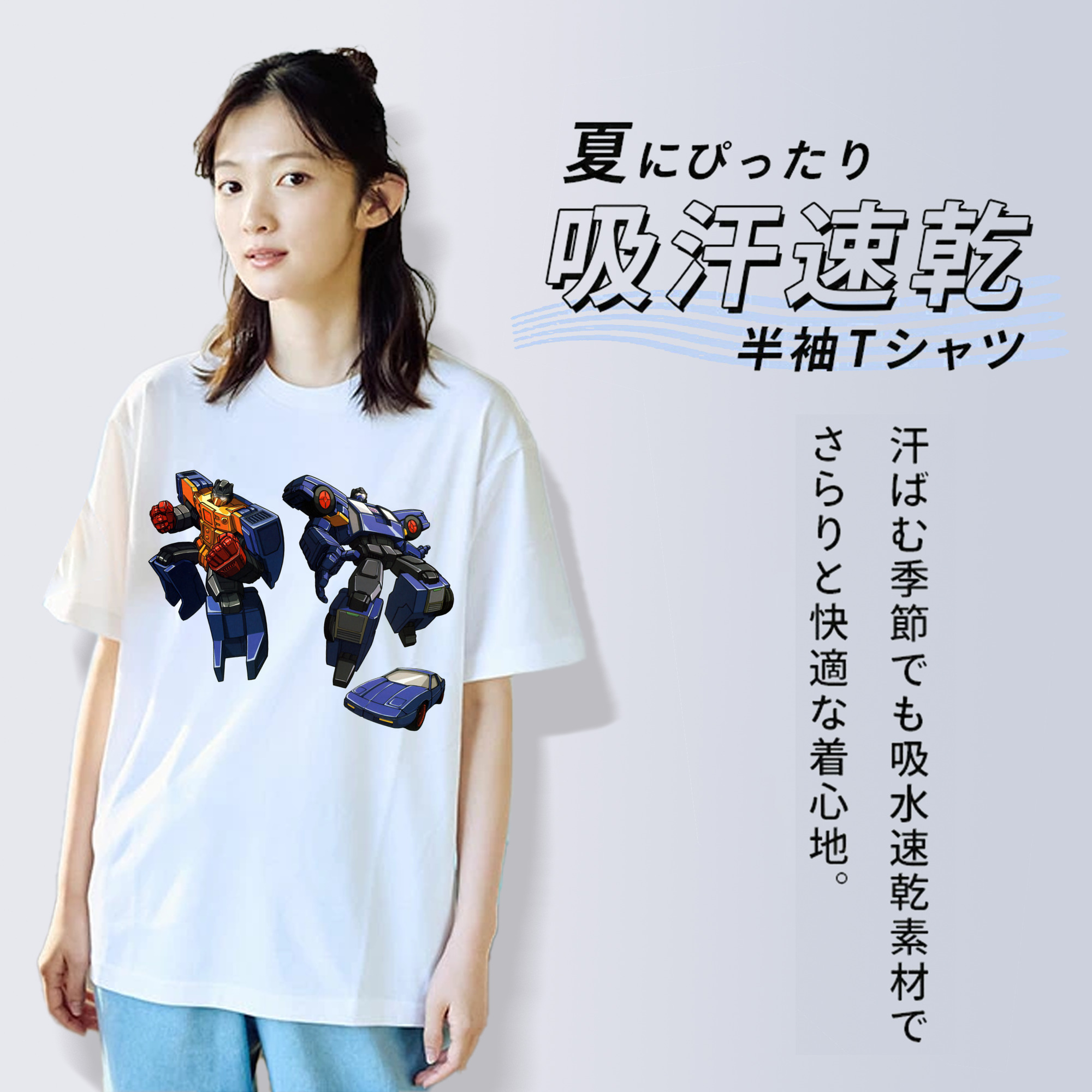  レディースカジュアルプリントTシャツ（綿100％）
