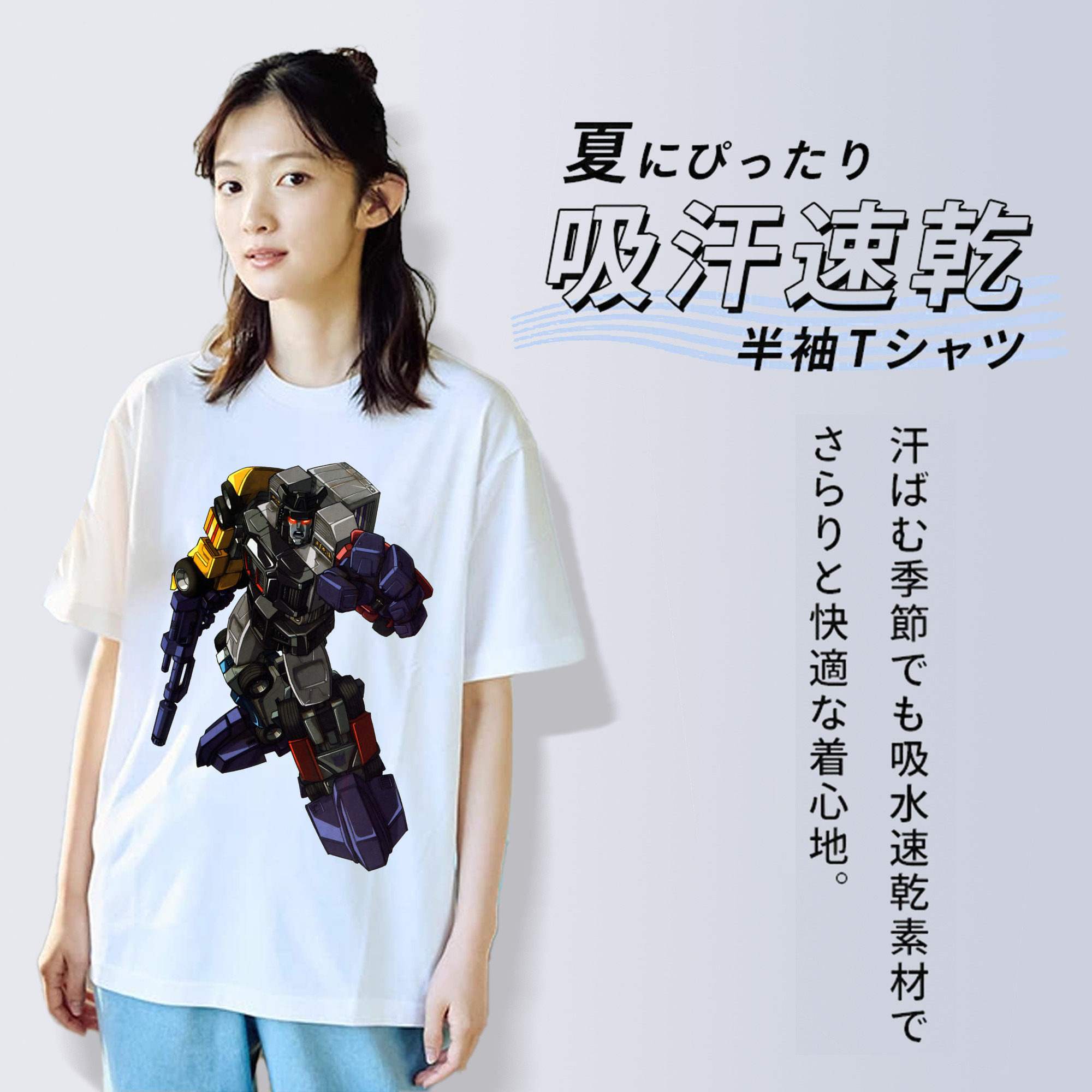  レディースカジュアルプリントTシャツ（綿100％）