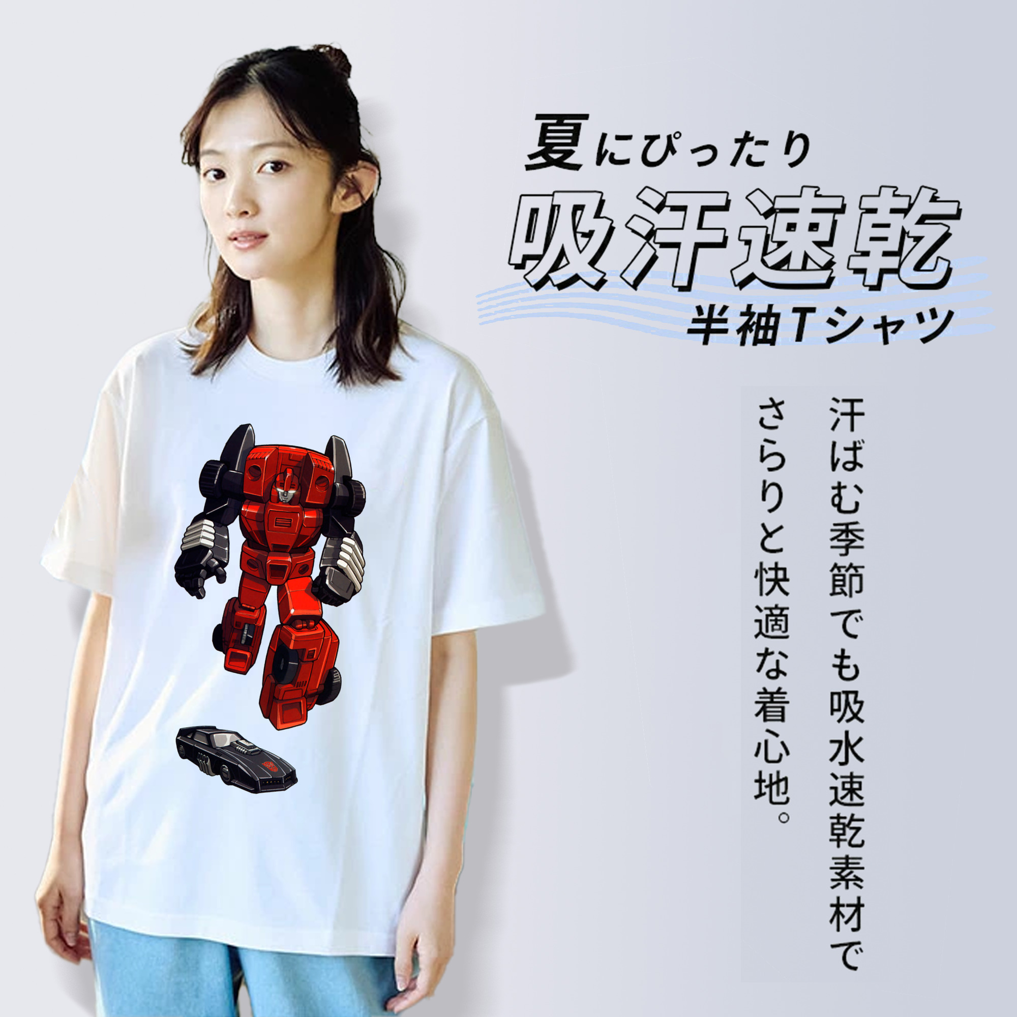  レディースカジュアルプリントTシャツ（綿100％）