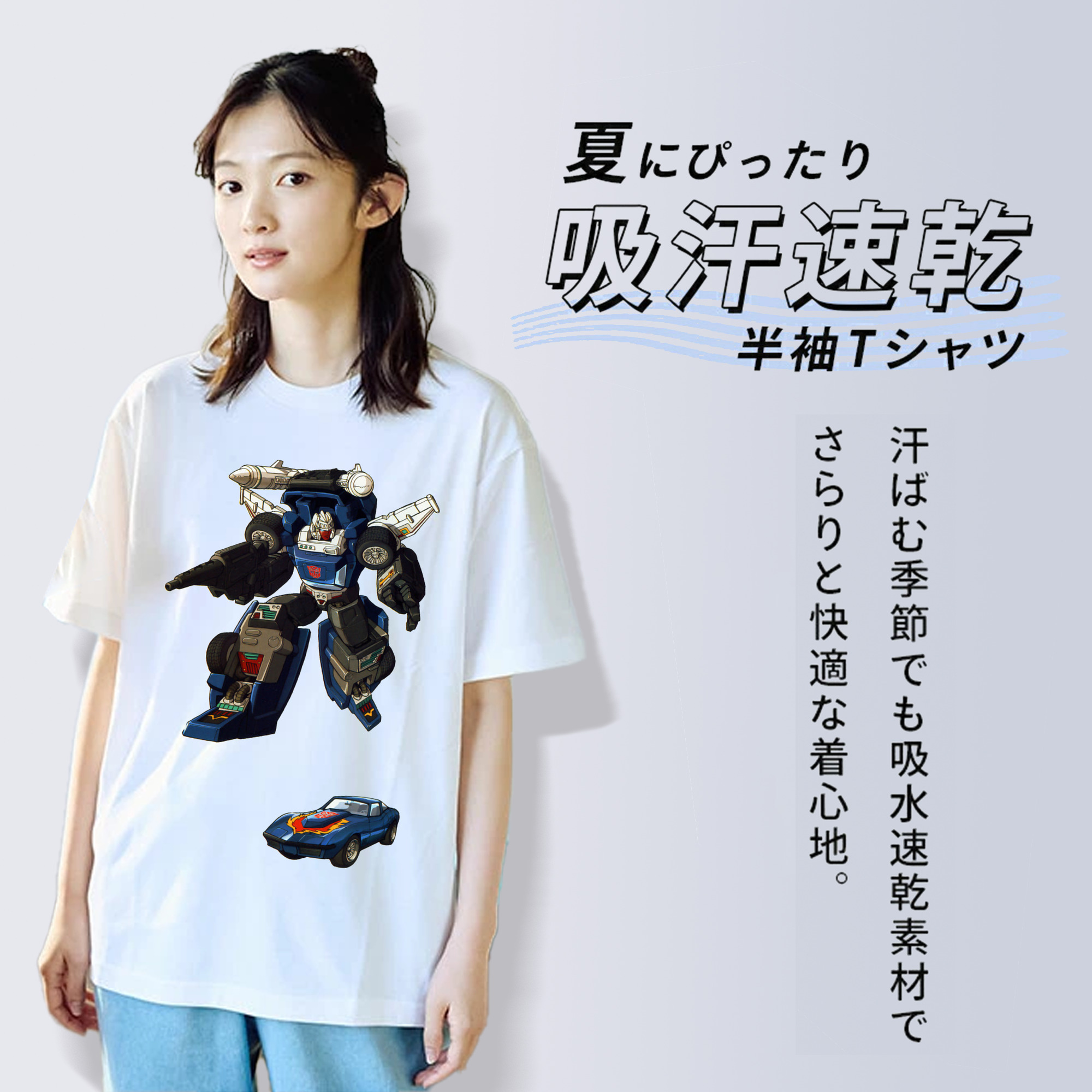  レディースカジュアルプリントTシャツ（綿100％）