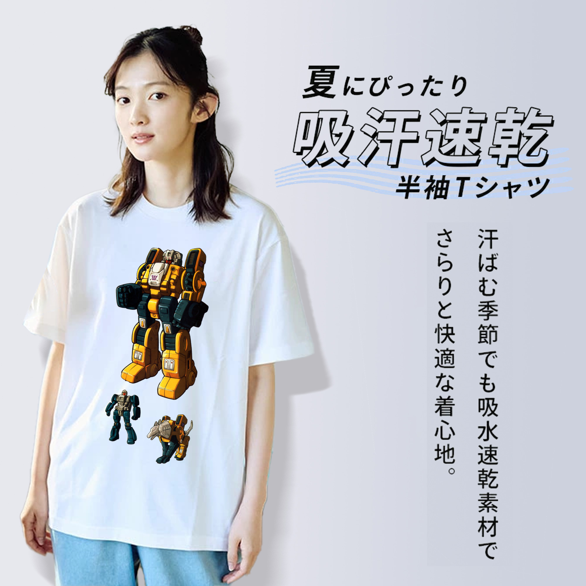  レディースカジュアルプリントTシャツ（綿100％）