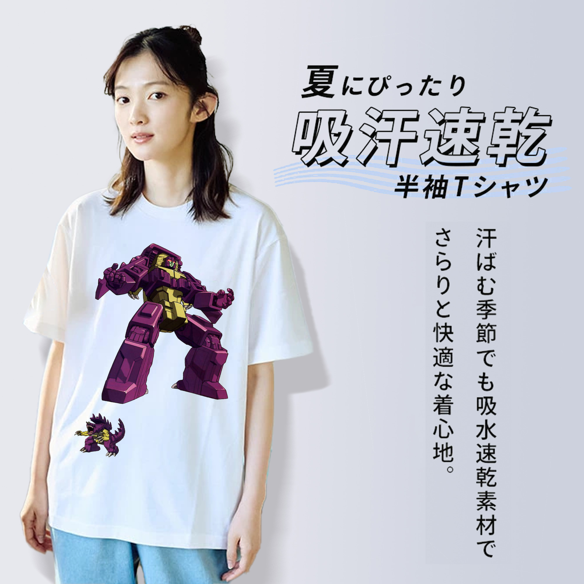  レディースカジュアルプリントTシャツ（綿100％）