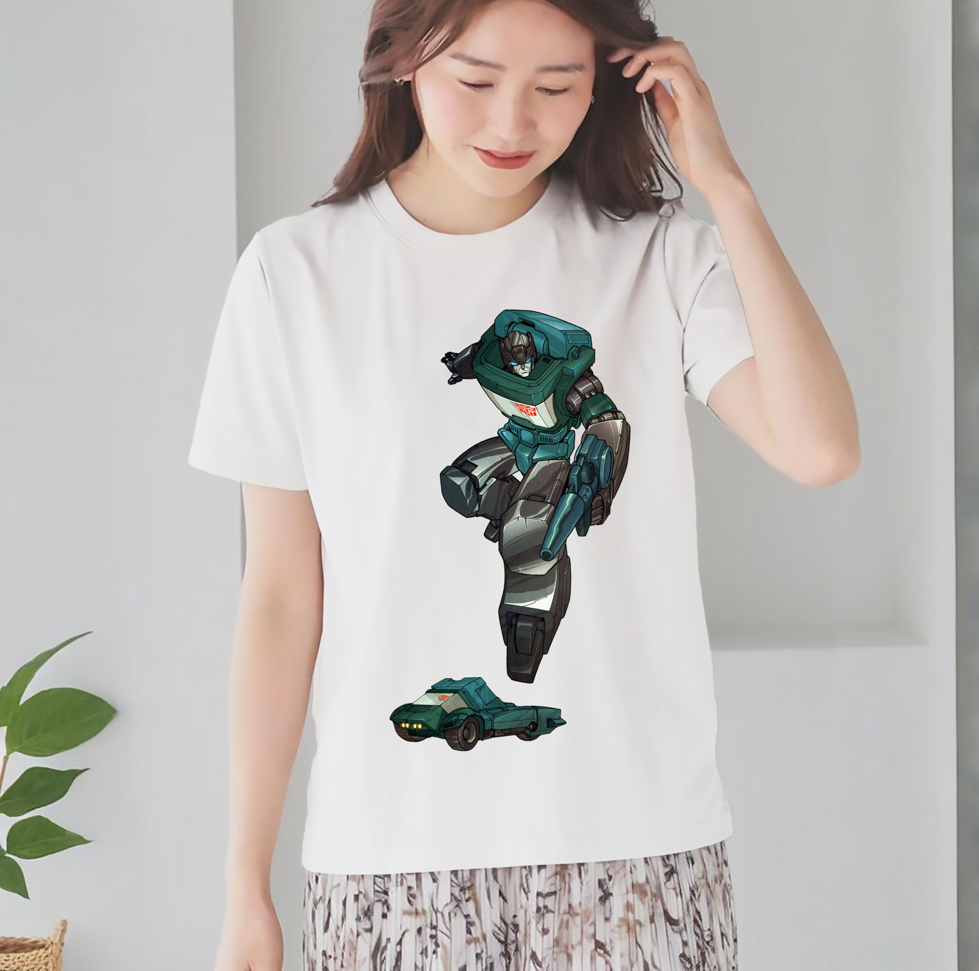  レディースカジュアルプリントTシャツ（綿100％）