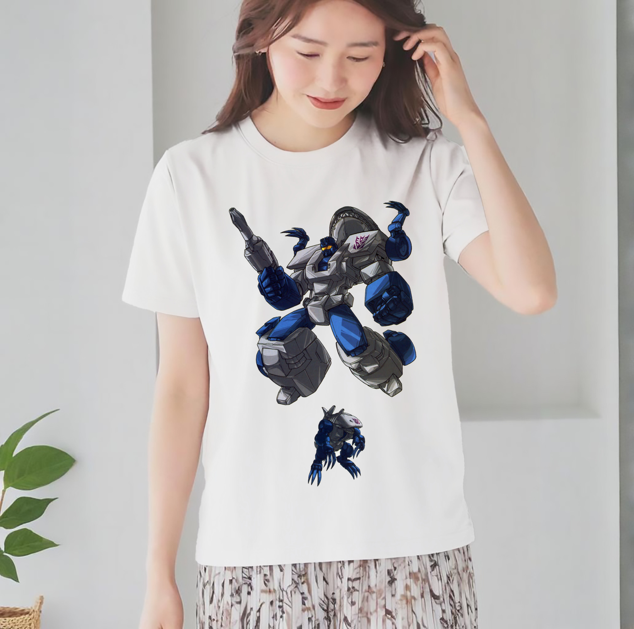  レディースカジュアルプリントTシャツ（綿100％）