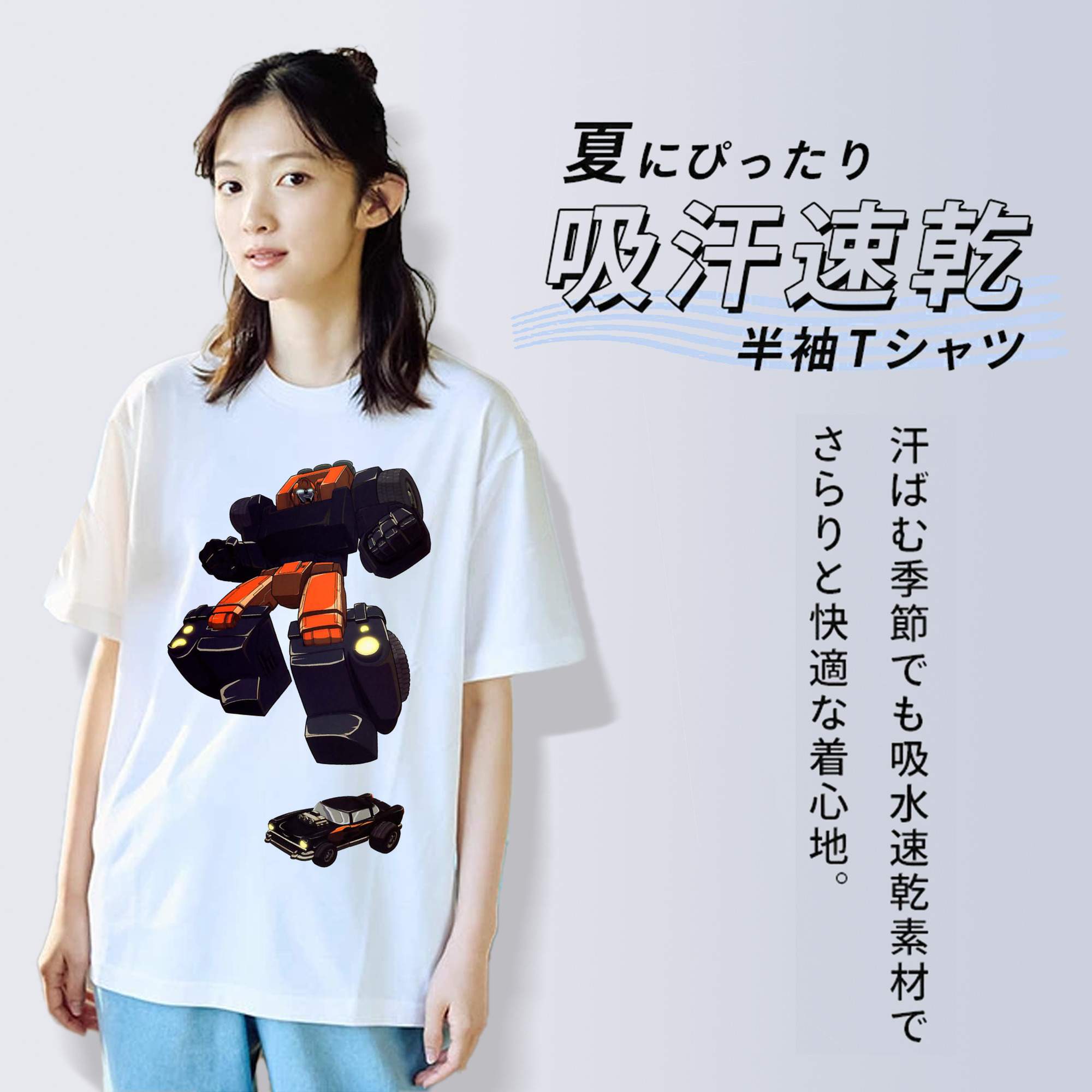  レディースカジュアルプリントTシャツ（綿100％）