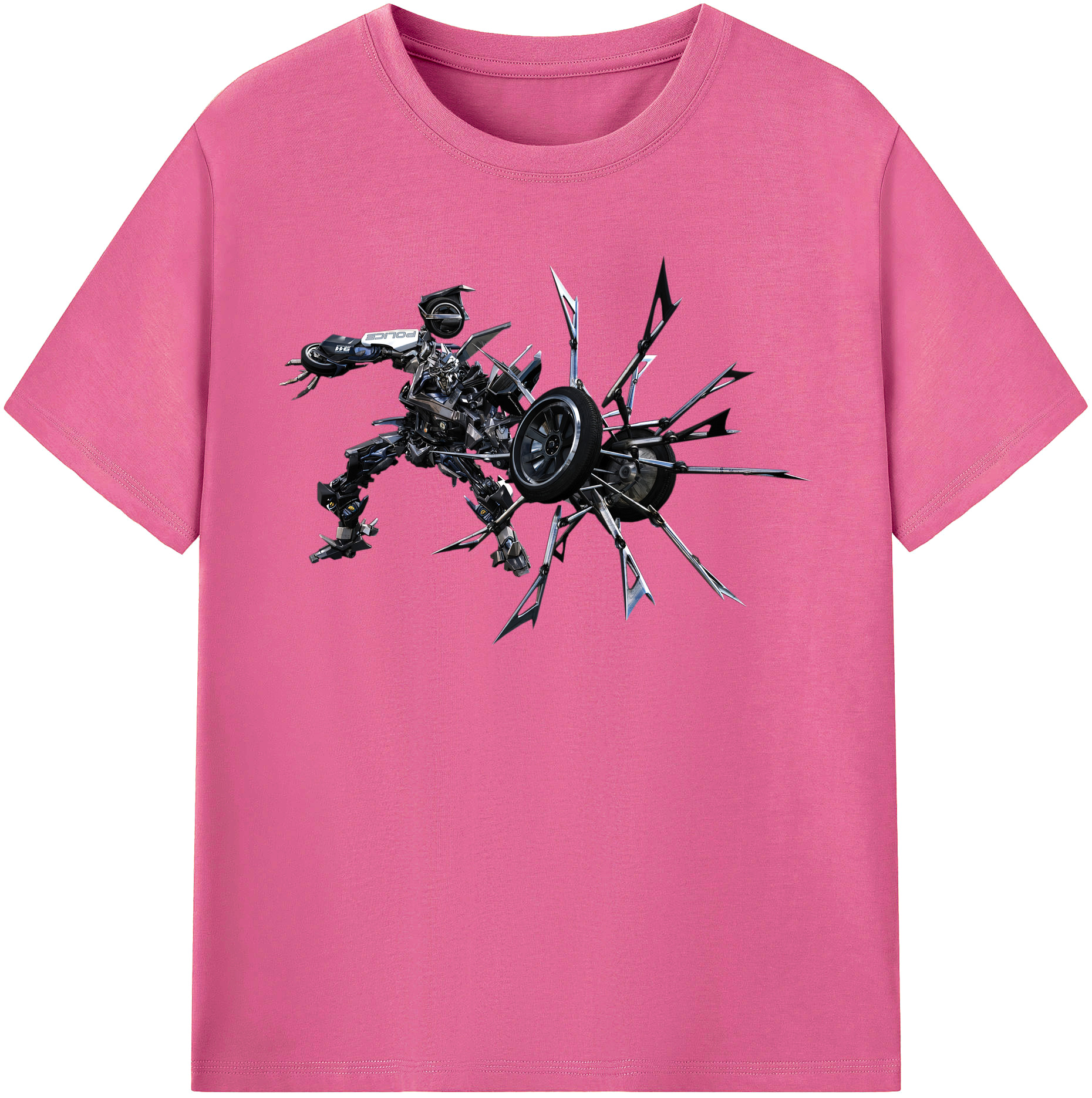 （画像用）  レディースカジュアルプリントTシャツ（綿100％）