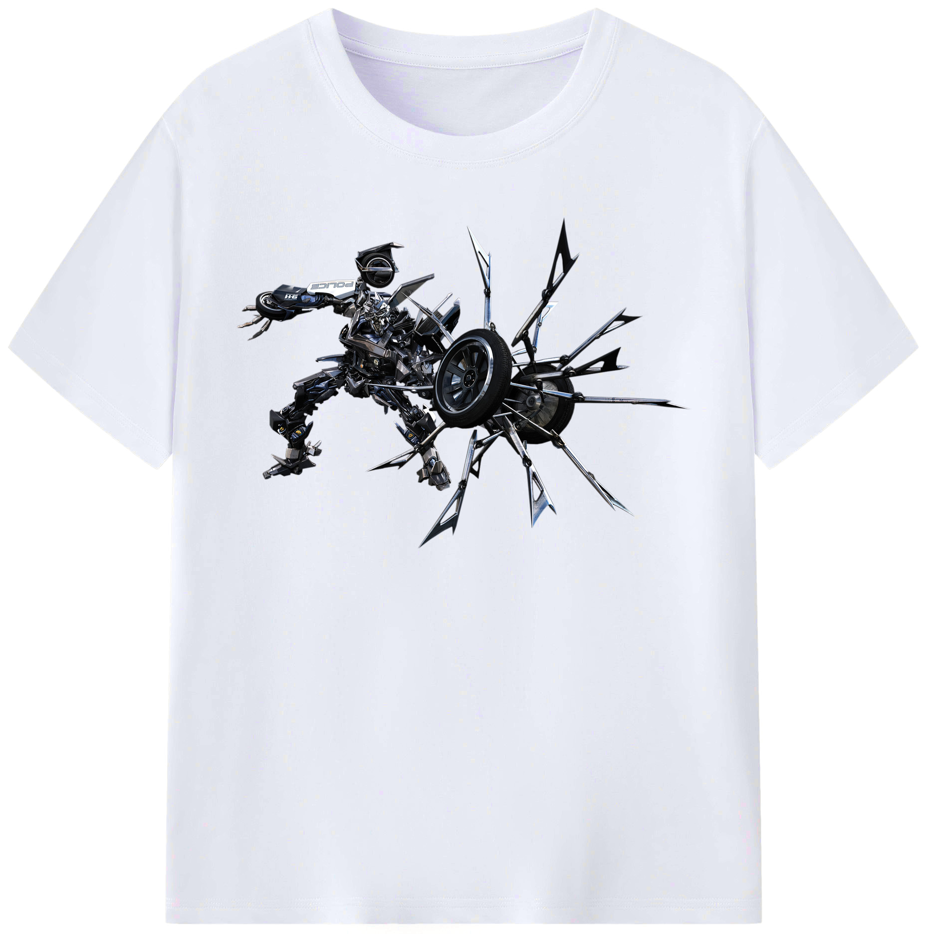 （画像用）  レディースカジュアルプリントTシャツ（綿100％）