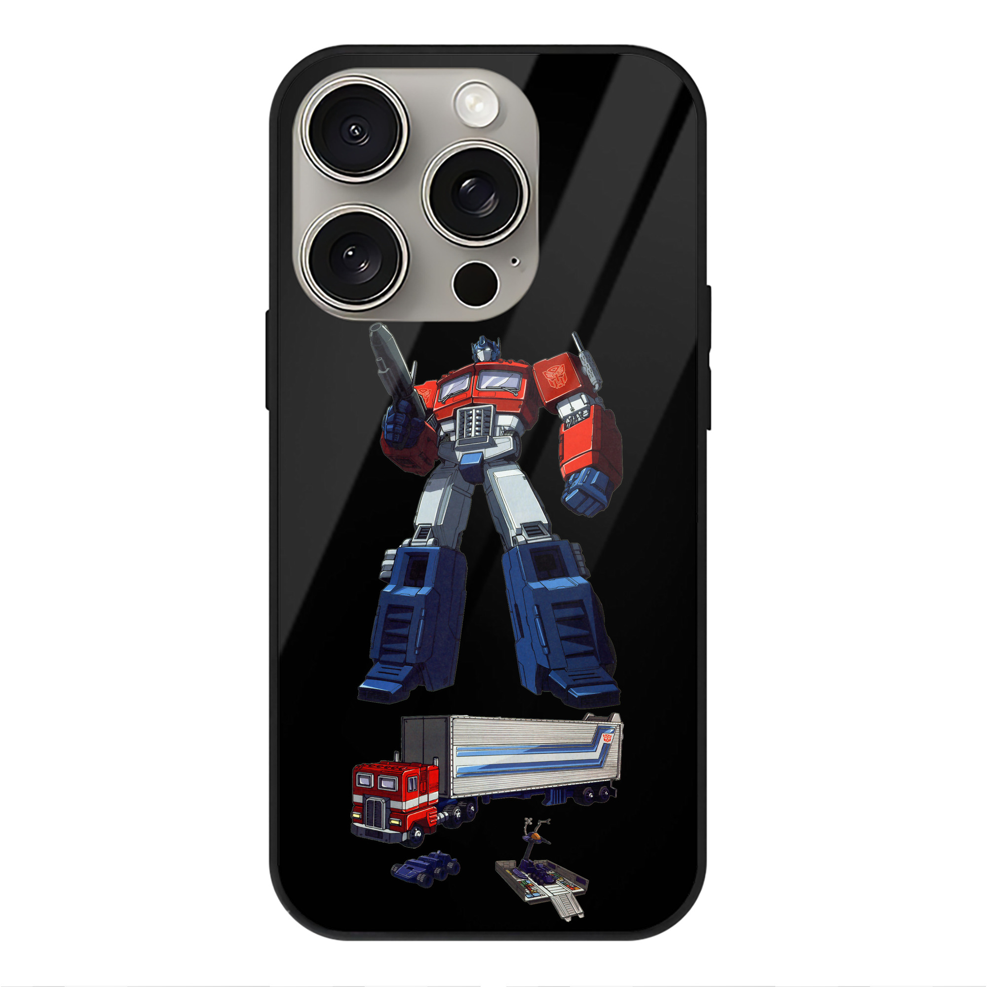 （画像用）  【iPhone15Pro対応】スマホケース 耐衝撃＆黄変防止 背面ガラス