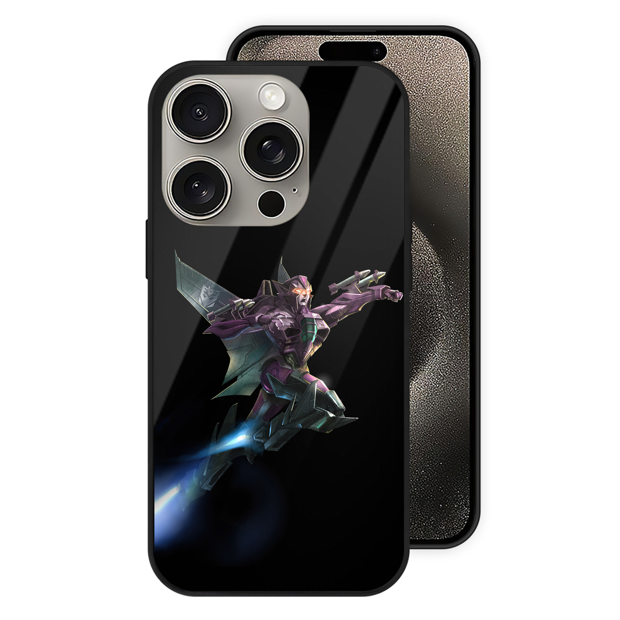 （画像用）  【iPhone15Pro対応】スマホケース 耐衝撃＆黄変防止 背面ガラス