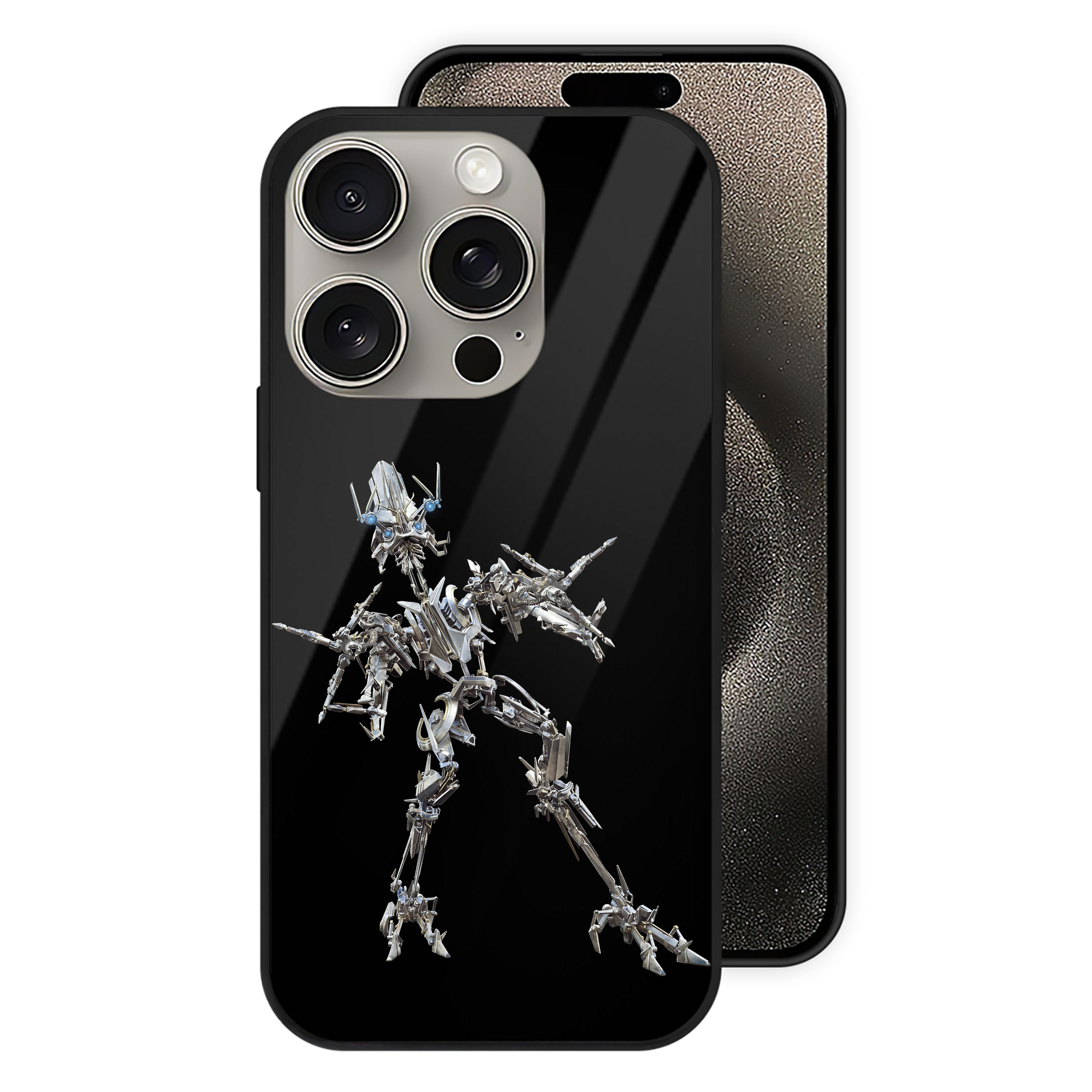 （画像用）  【iPhone15Pro対応】スマホケース 耐衝撃＆黄変防止 背面ガラス