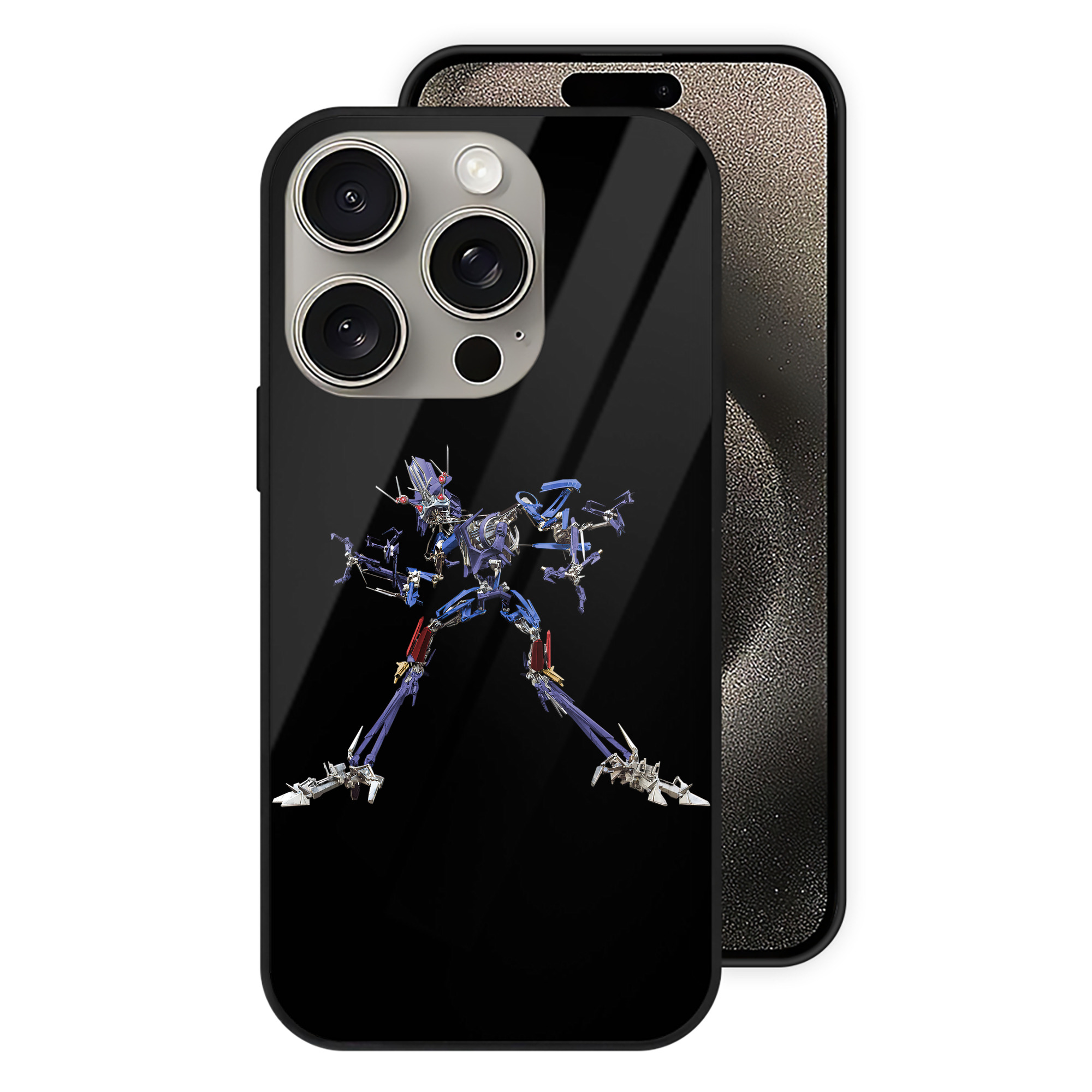 （画像用）  【iPhone15Pro対応】スマホケース 耐衝撃＆黄変防止 背面ガラス