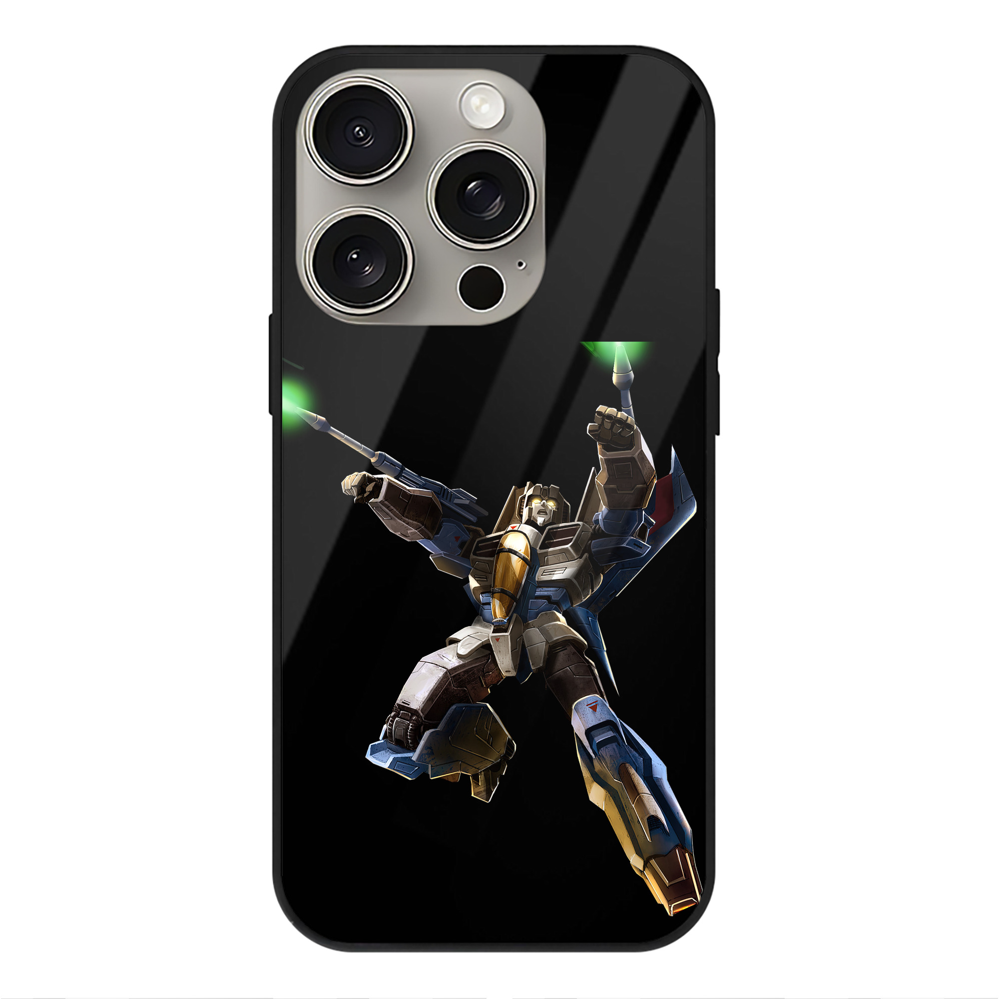 （画像用）  【iPhone15Pro対応】スマホケース 耐衝撃＆黄変防止 背面ガラス