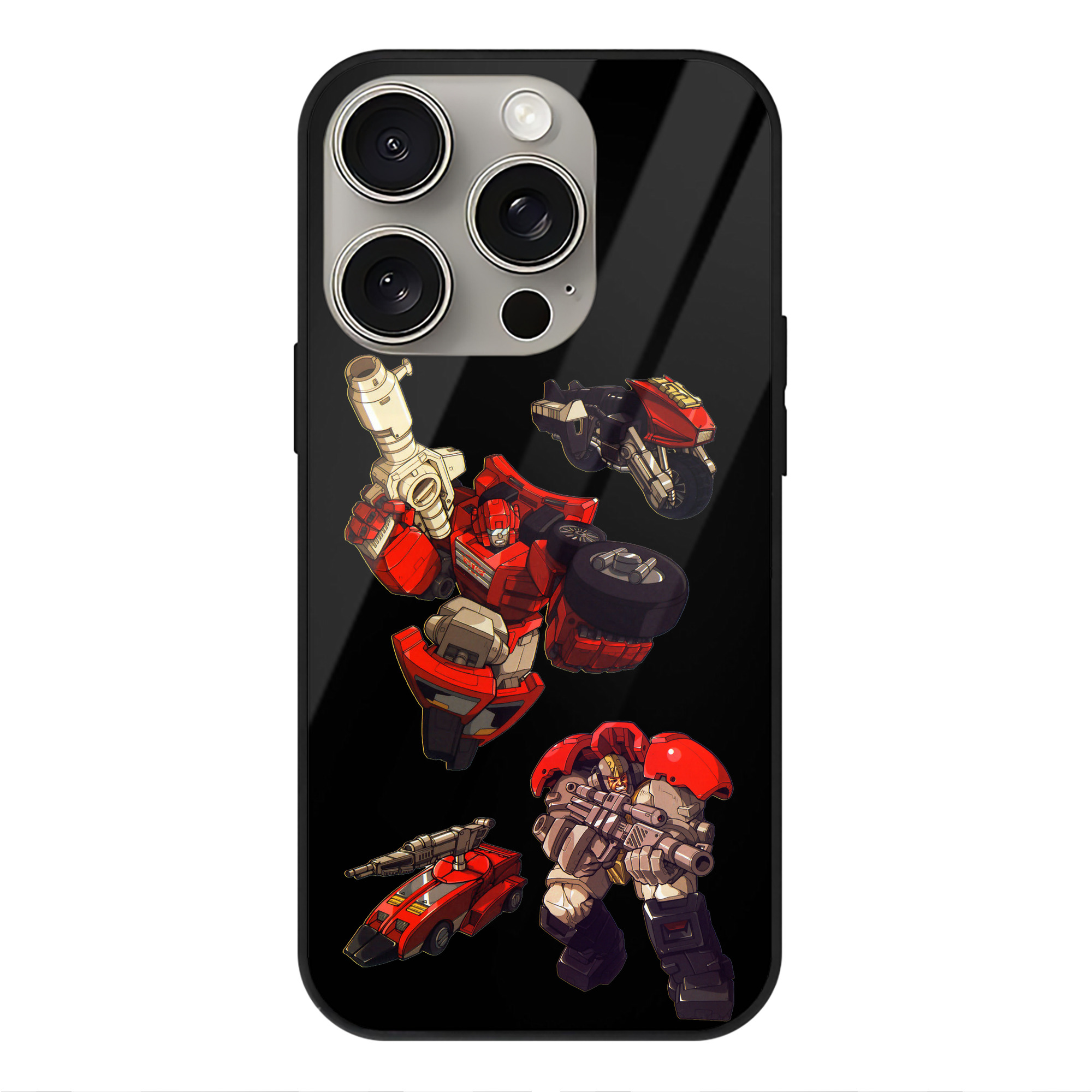 （画像用）  【iPhone15Pro対応】スマホケース 耐衝撃＆黄変防止 背面ガラス