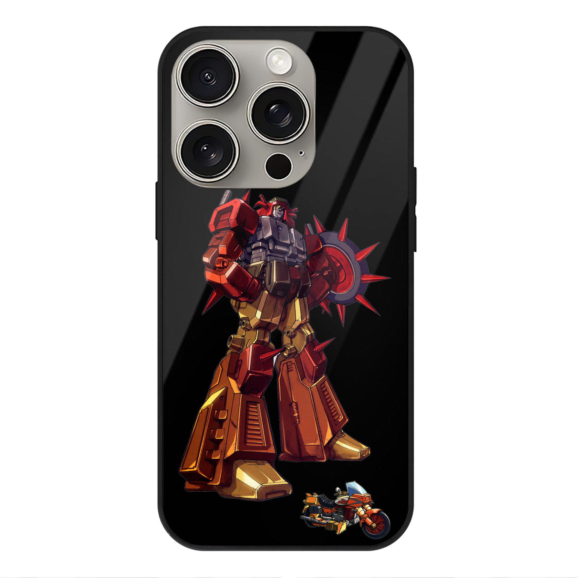 （画像用）  【iPhone15Pro対応】スマホケース 耐衝撃＆黄変防止 背面ガラス
