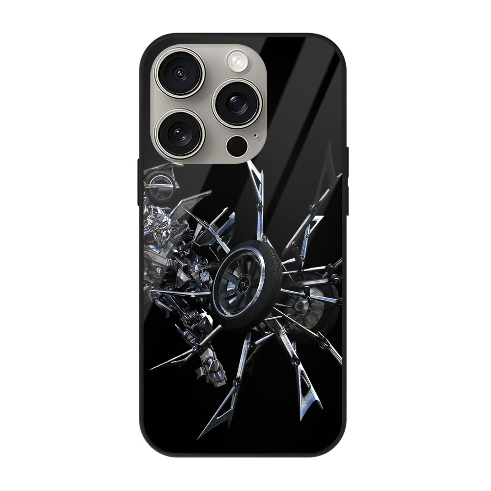 （画像用）  【iPhone15Pro対応】スマホケース 耐衝撃＆黄変防止 背面ガラス