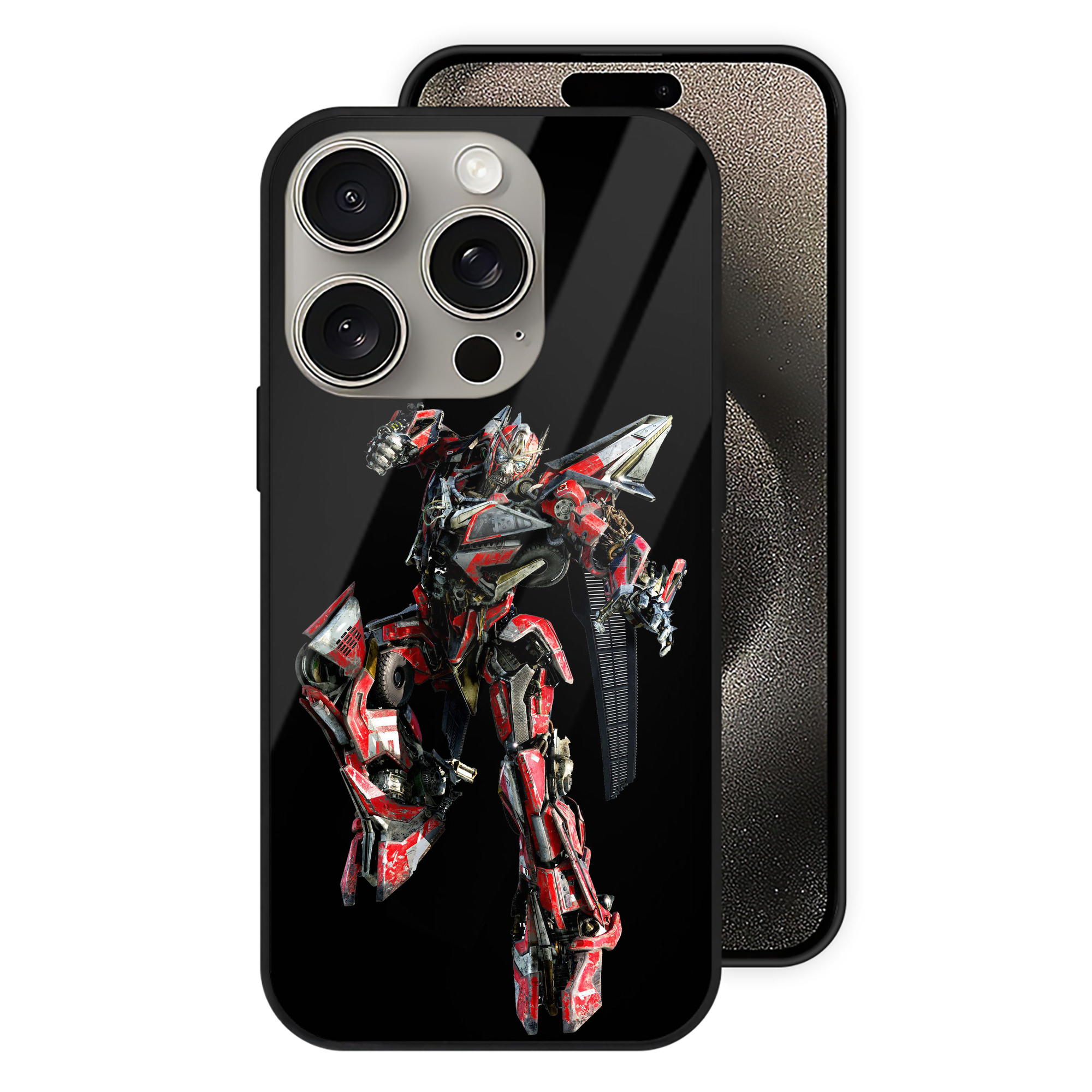 （画像用）  【iPhone15Pro対応】スマホケース 耐衝撃＆黄変防止 背面ガラス