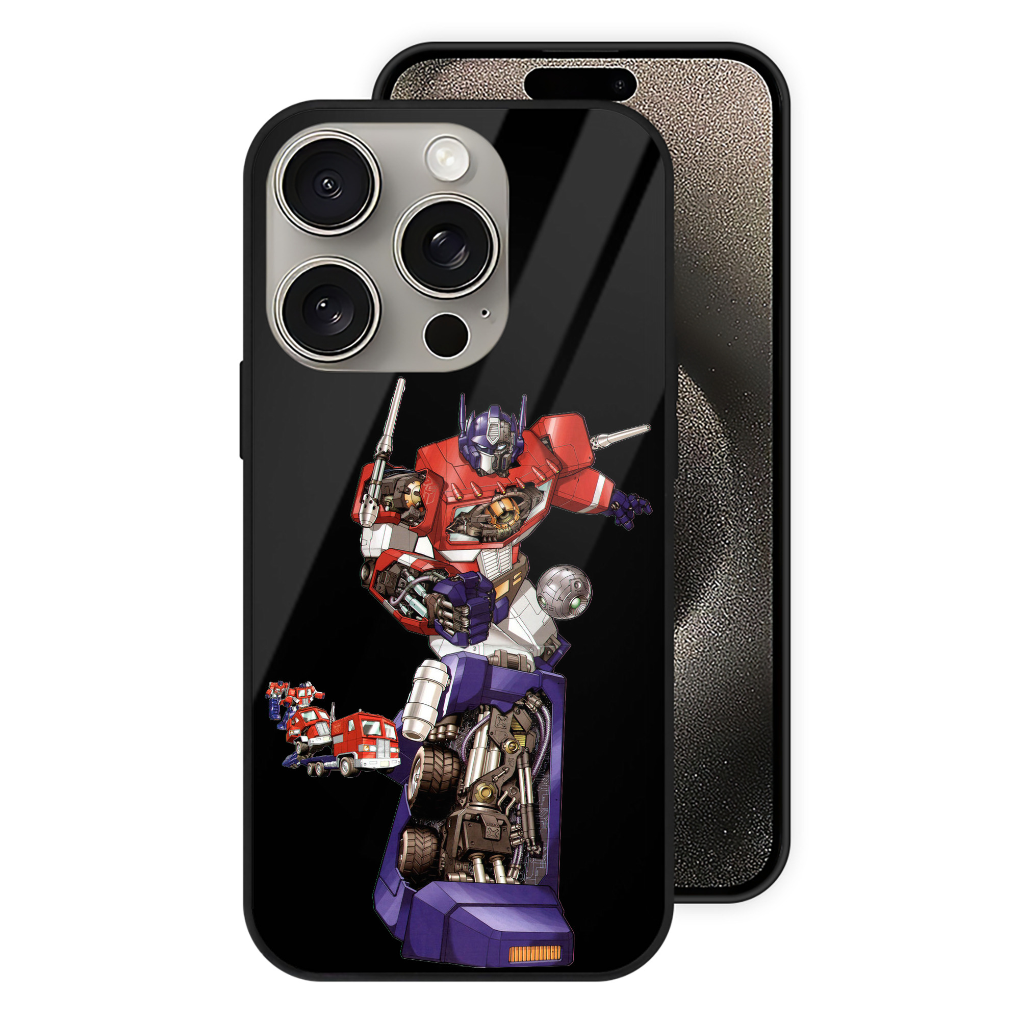 （画像用）  【iPhone15Pro対応】スマホケース 耐衝撃＆黄変防止 背面ガラス