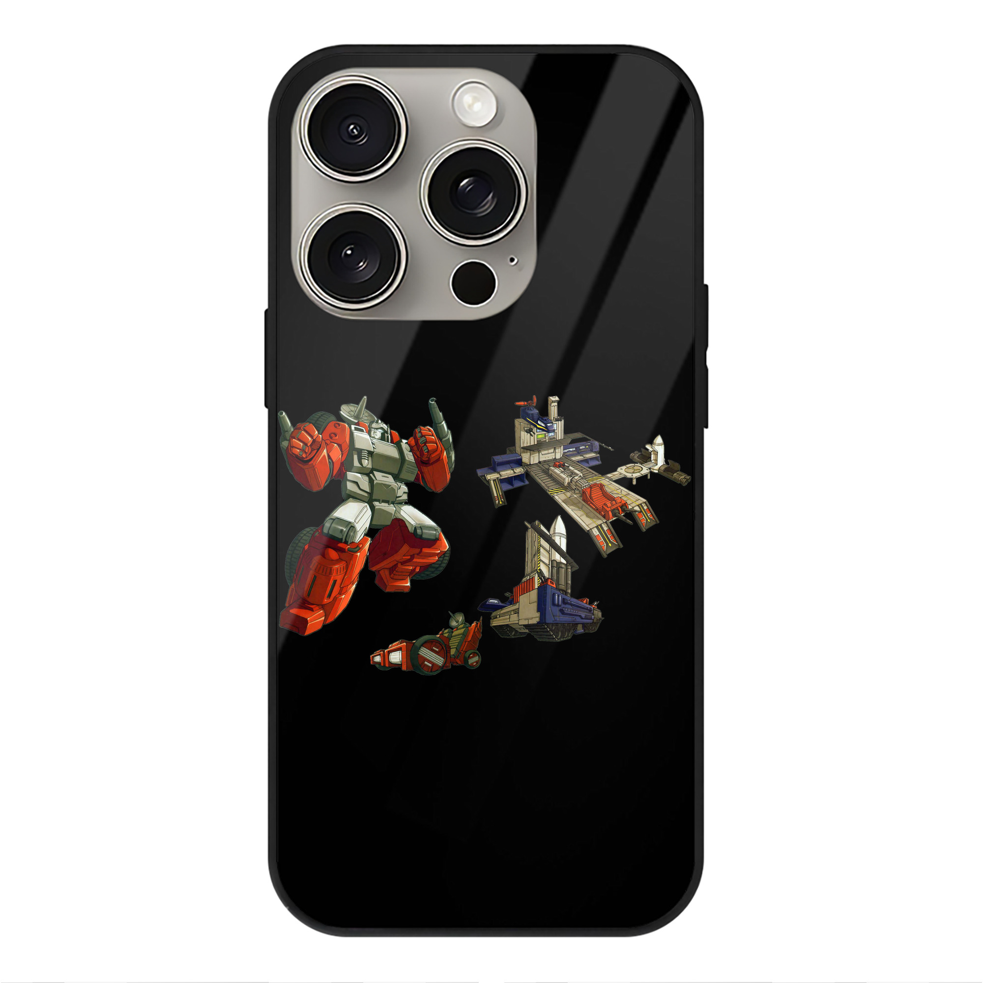 （画像用）  【iPhone15Pro対応】スマホケース 耐衝撃＆黄変防止 背面ガラス