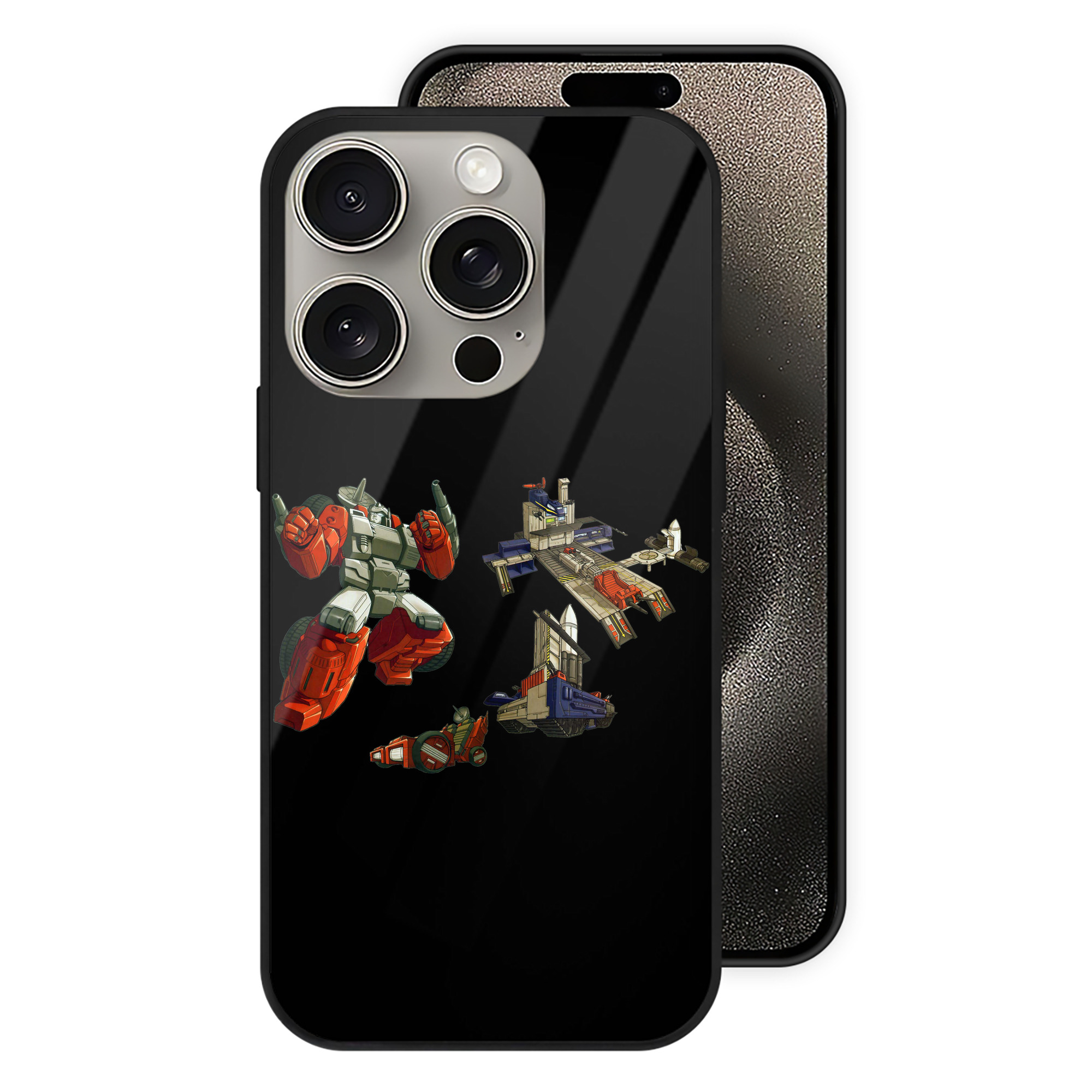 （画像用）  【iPhone15Pro対応】スマホケース 耐衝撃＆黄変防止 背面ガラス