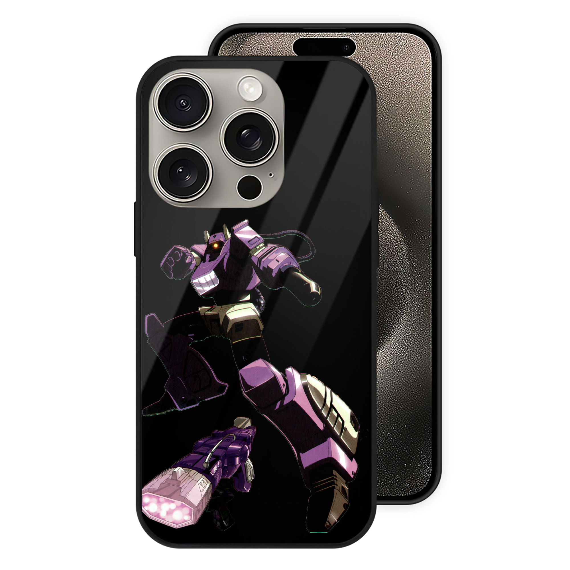 （画像用）  【iPhone15Pro対応】スマホケース 耐衝撃＆黄変防止 背面ガラス