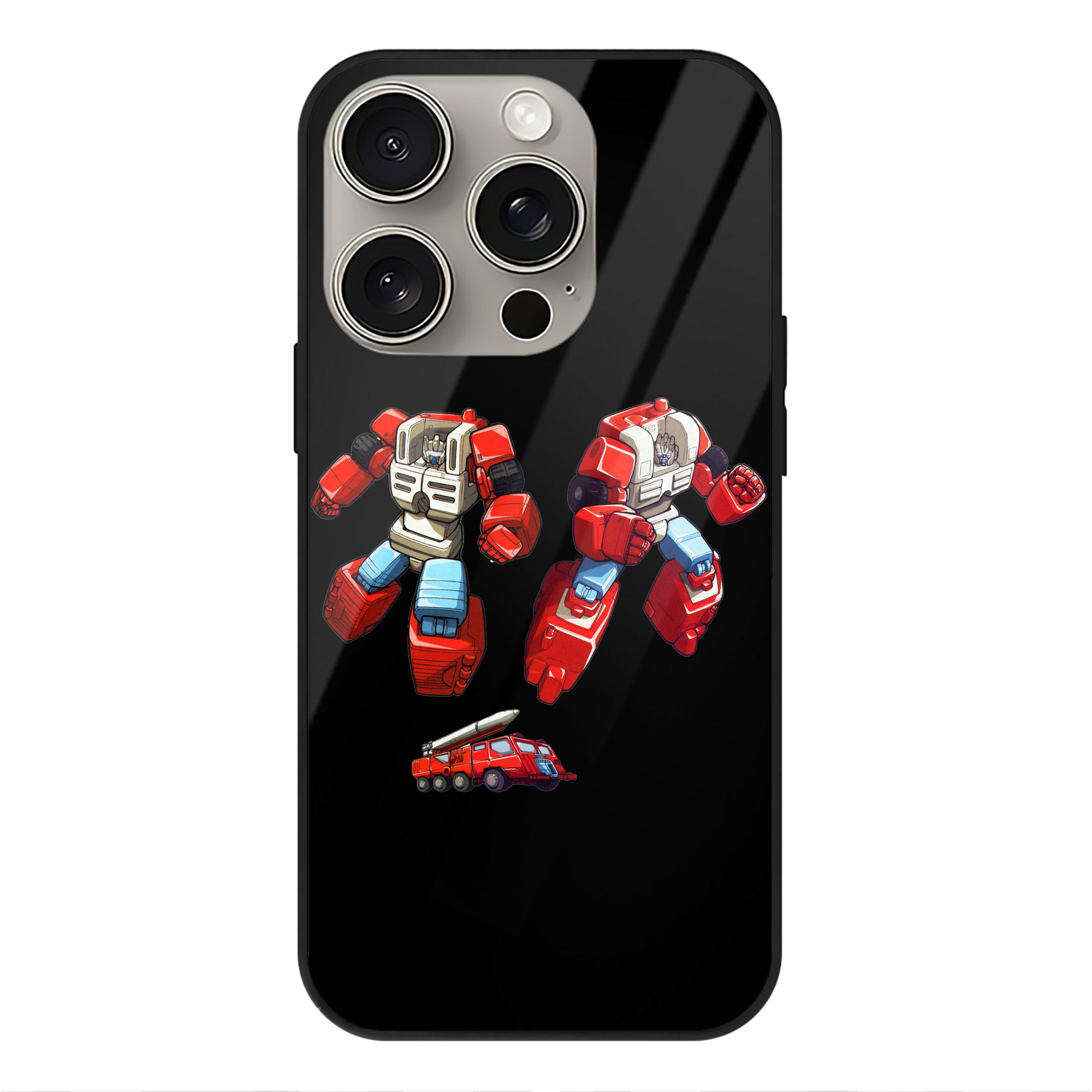 （画像用）  【iPhone15Pro対応】スマホケース 耐衝撃＆黄変防止 背面ガラス