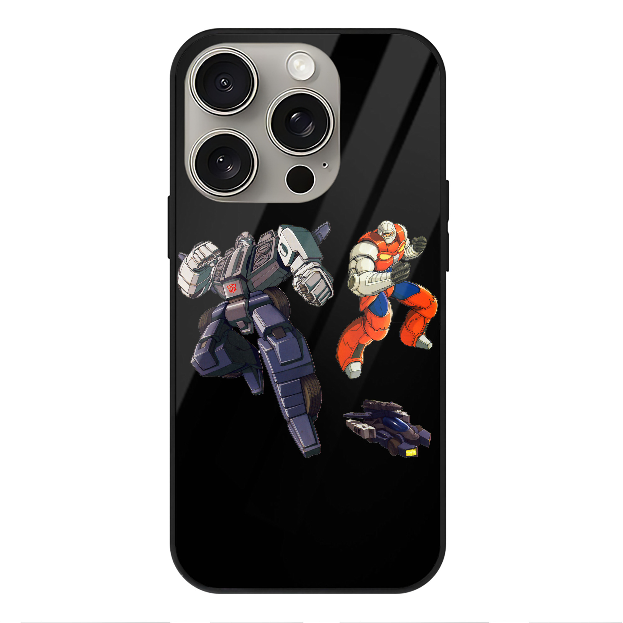 （画像用）  【iPhone15Pro対応】スマホケース 耐衝撃＆黄変防止 背面ガラス