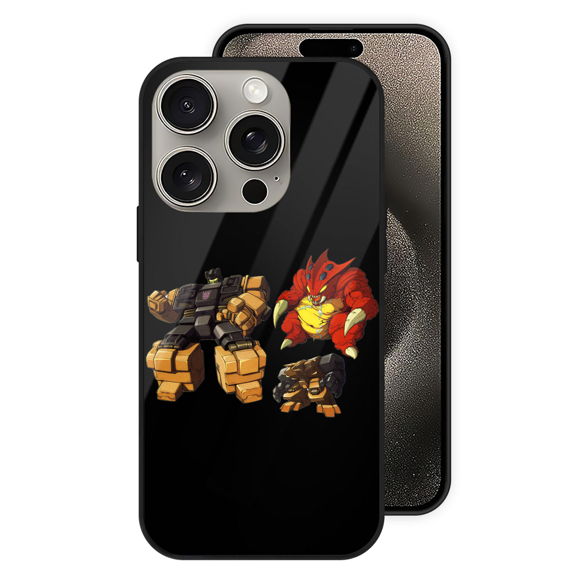 （画像用）  【iPhone15Pro対応】スマホケース 耐衝撃＆黄変防止 背面ガラス